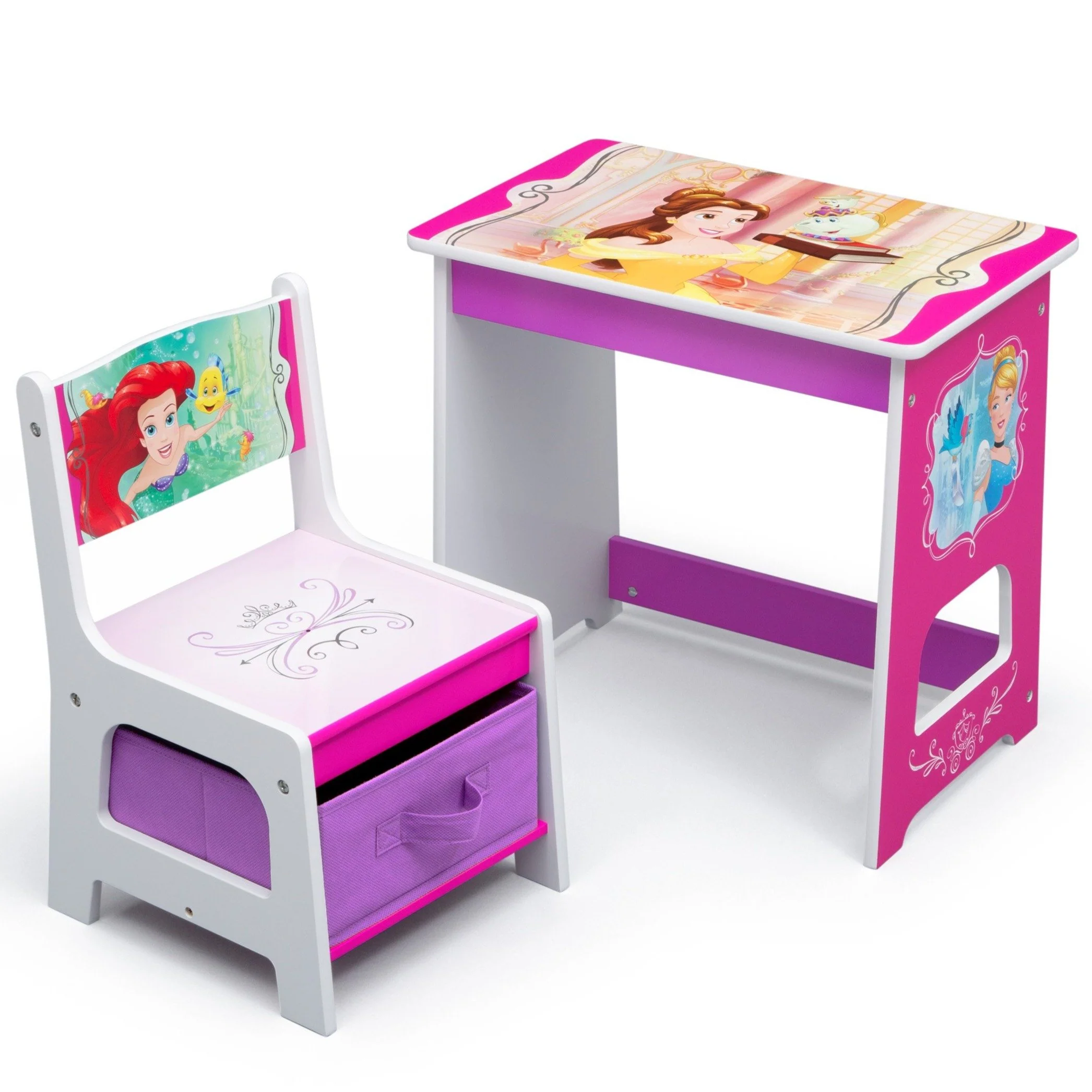 Princess Kids Wood Desk and Chair Set - Image 8