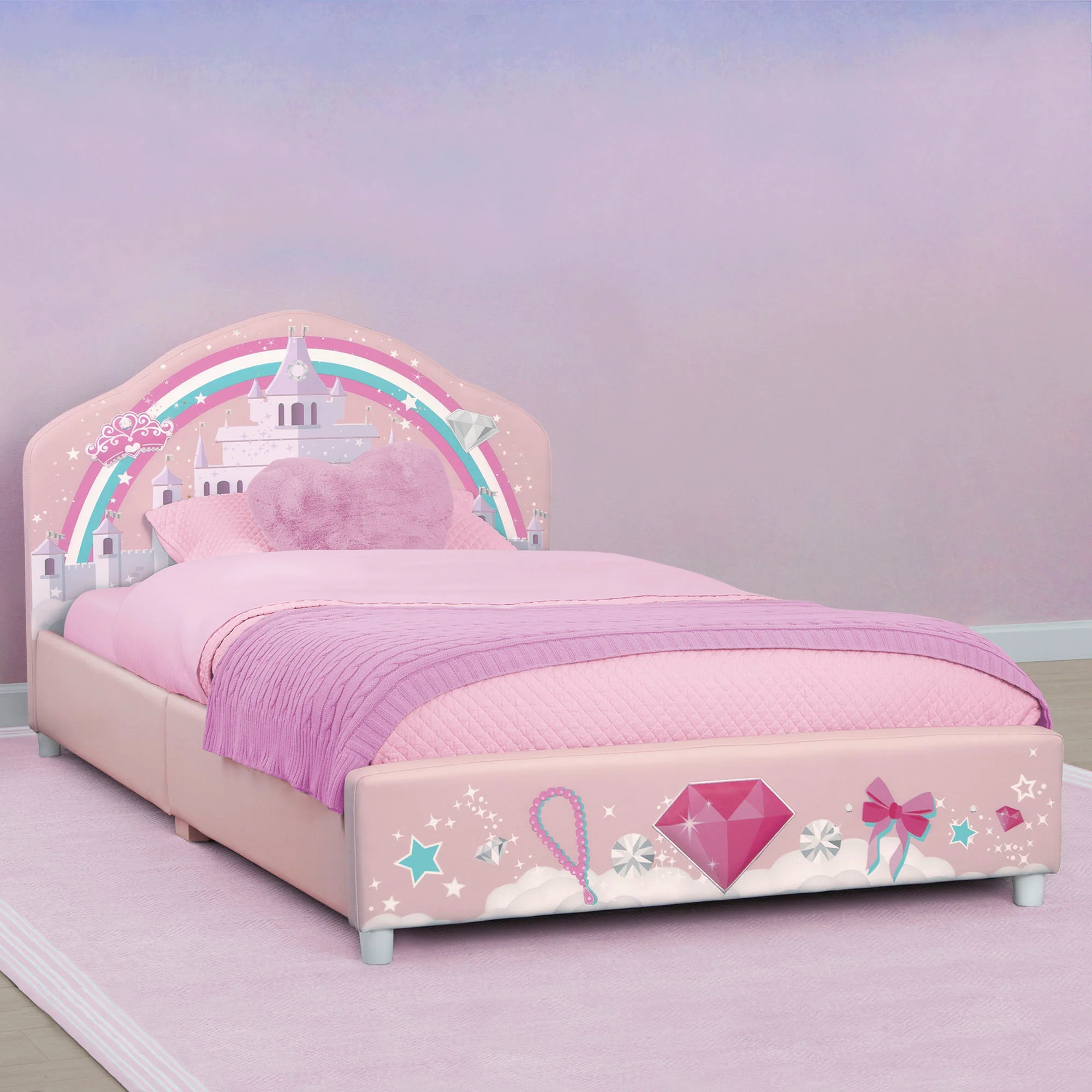 Princess Upholstered Twin Bed - Image 4