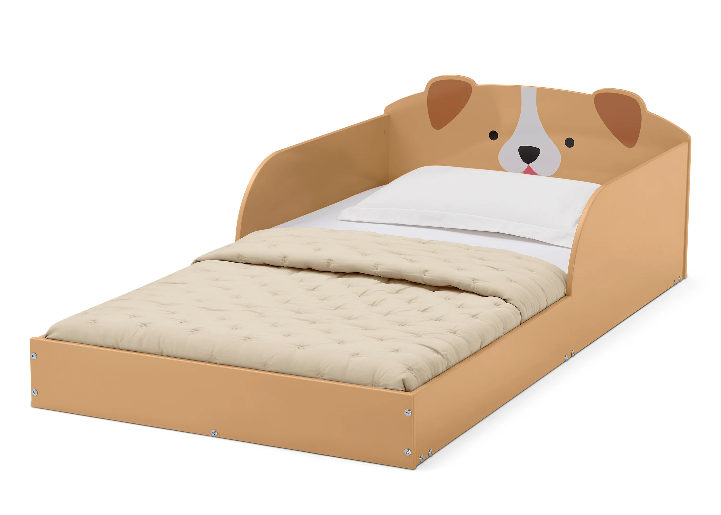 Puppy Wood Floor Toddler Bed with Reusable Stickers - Image 9