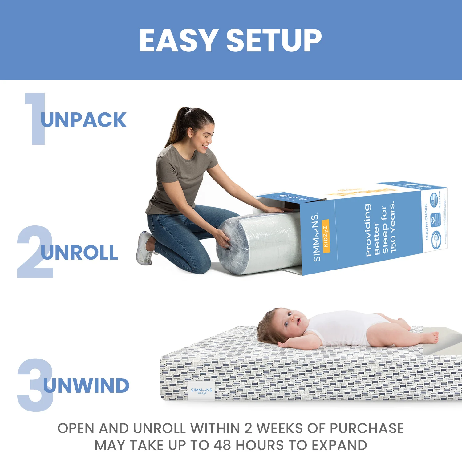 Radiant Sky Dual Sided Baby Crib Mattress and Toddler Mattress - Image 2