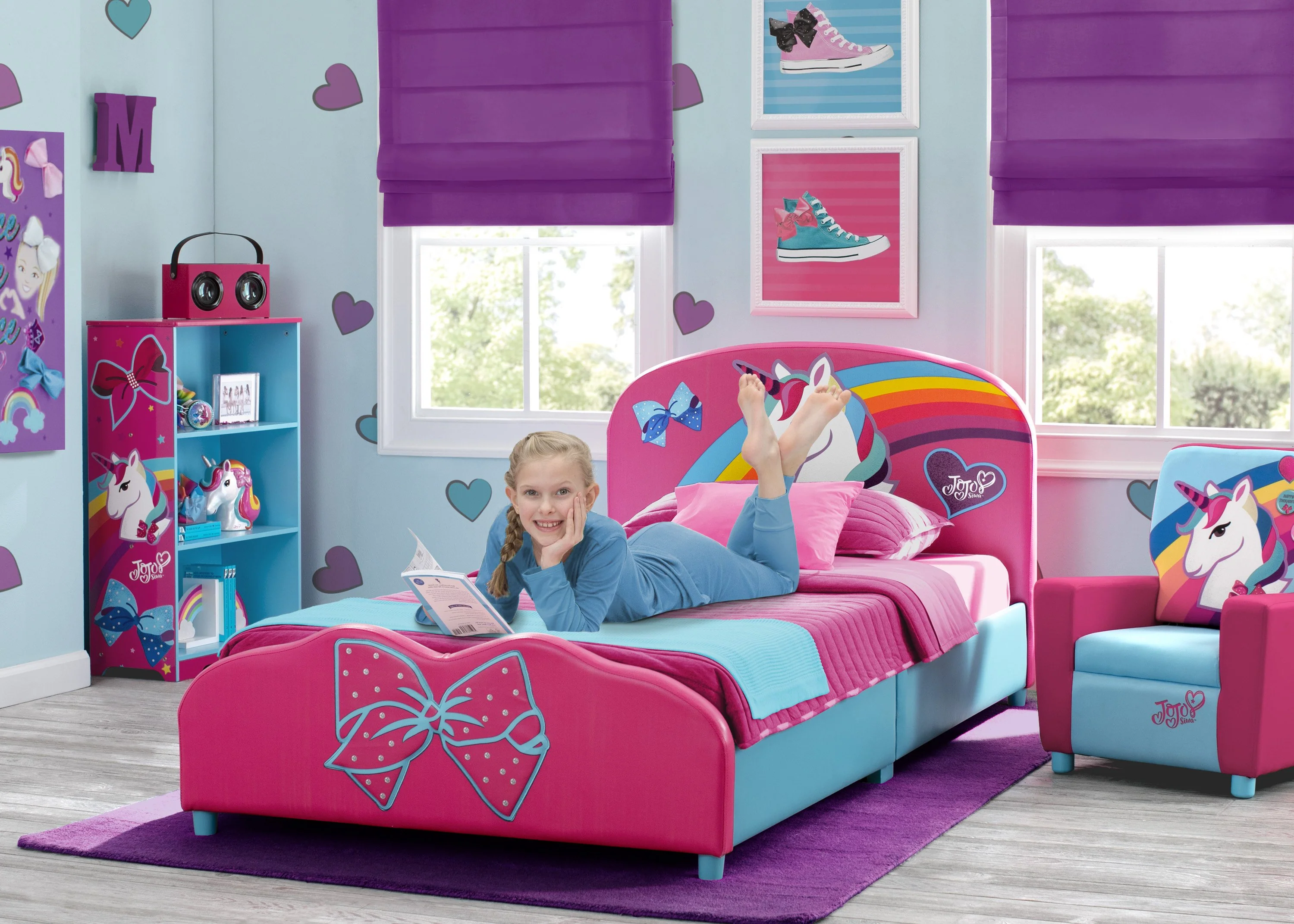 Rainbow & Unicorn Deluxe 3-Shelf Bookcase - Image 2