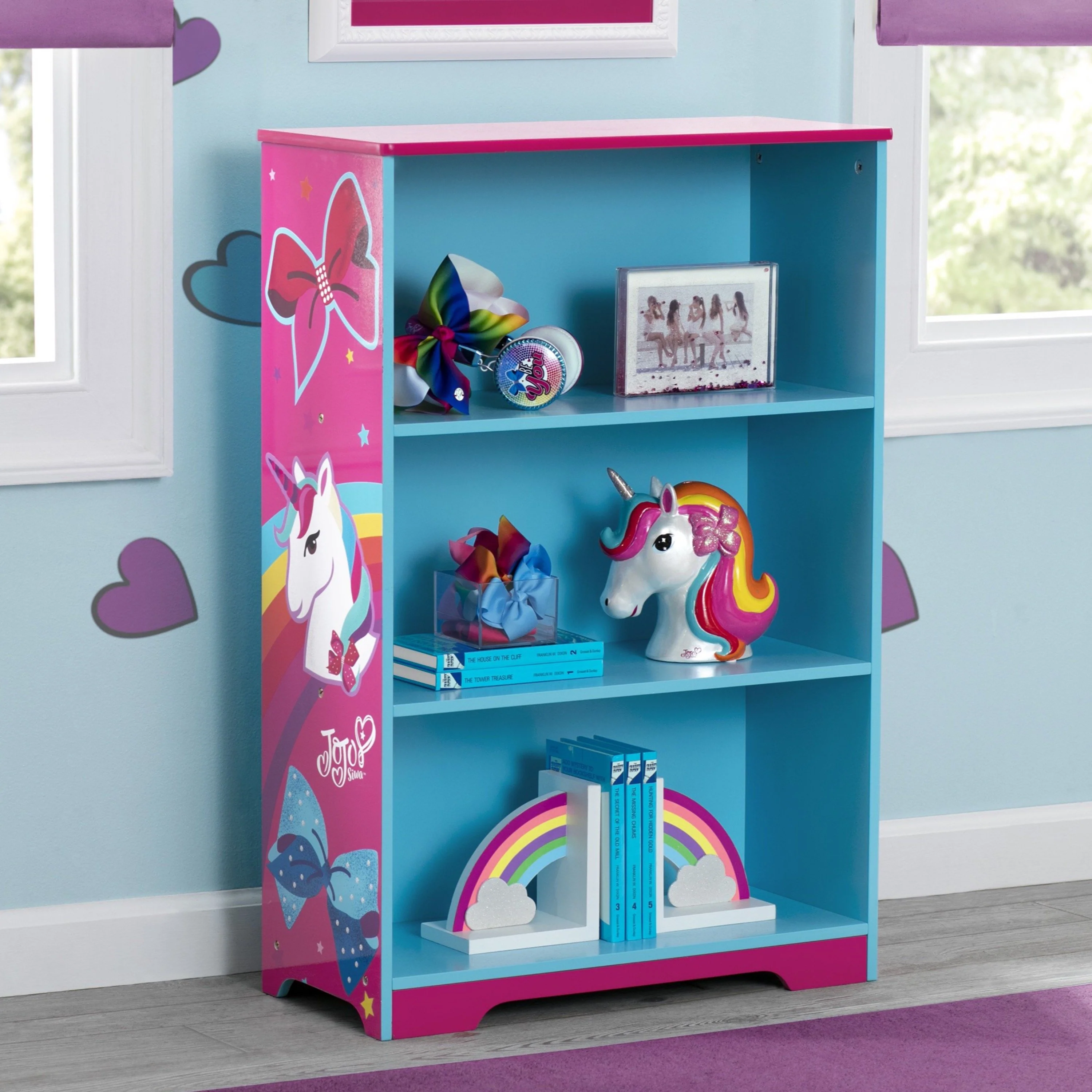Rainbow & Unicorn Deluxe 3-Shelf Bookcase - Image 5