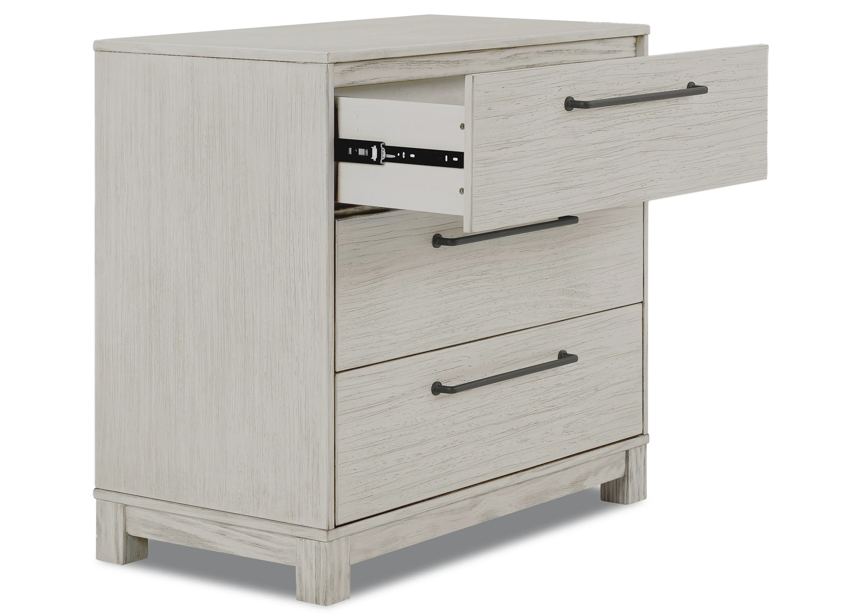 Rustic 3 Drawer Dresser with Interlocking Drawers - Image 4