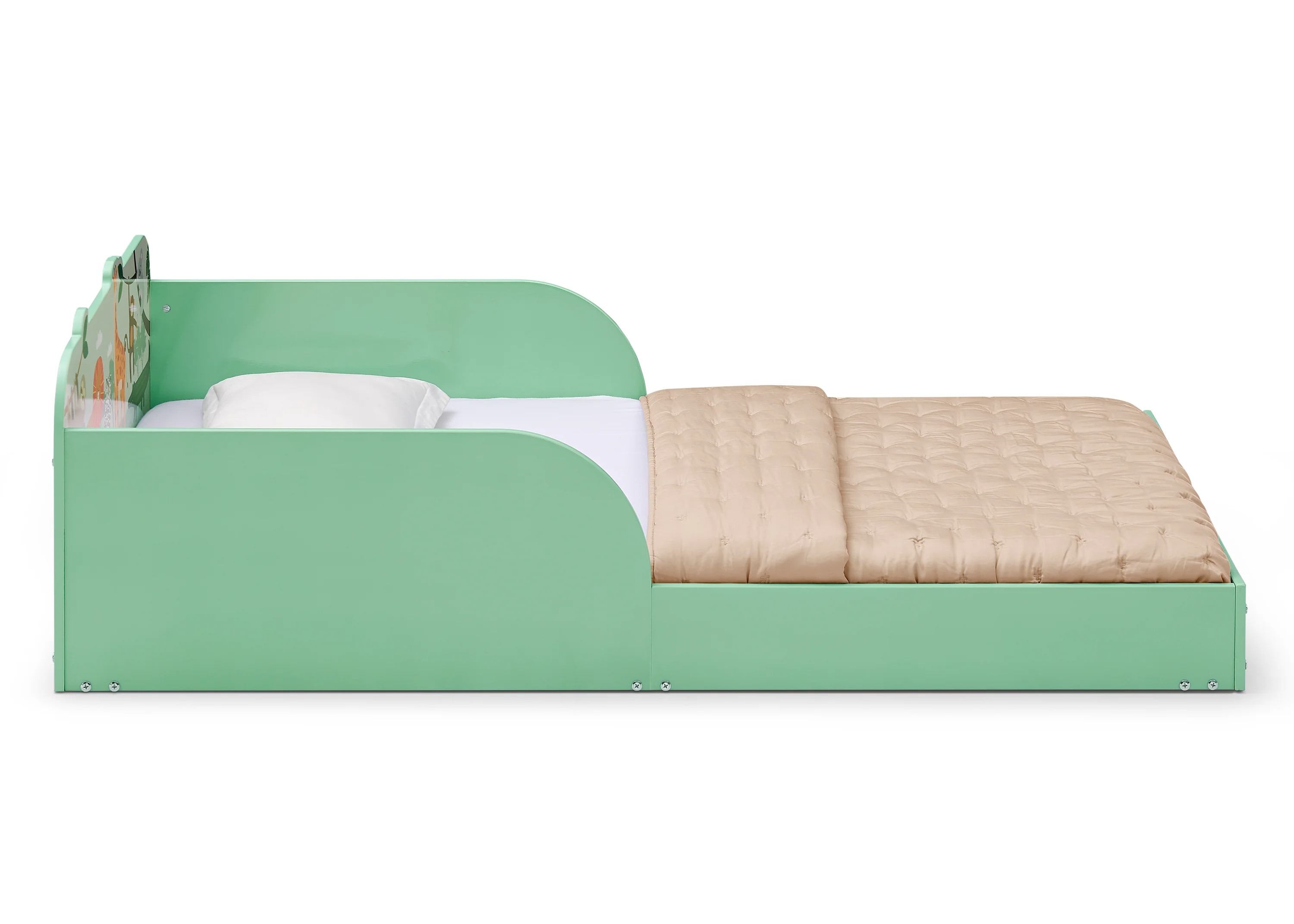 Safari Wood Floor Toddler Bed with Reusable Stickers - Image 10