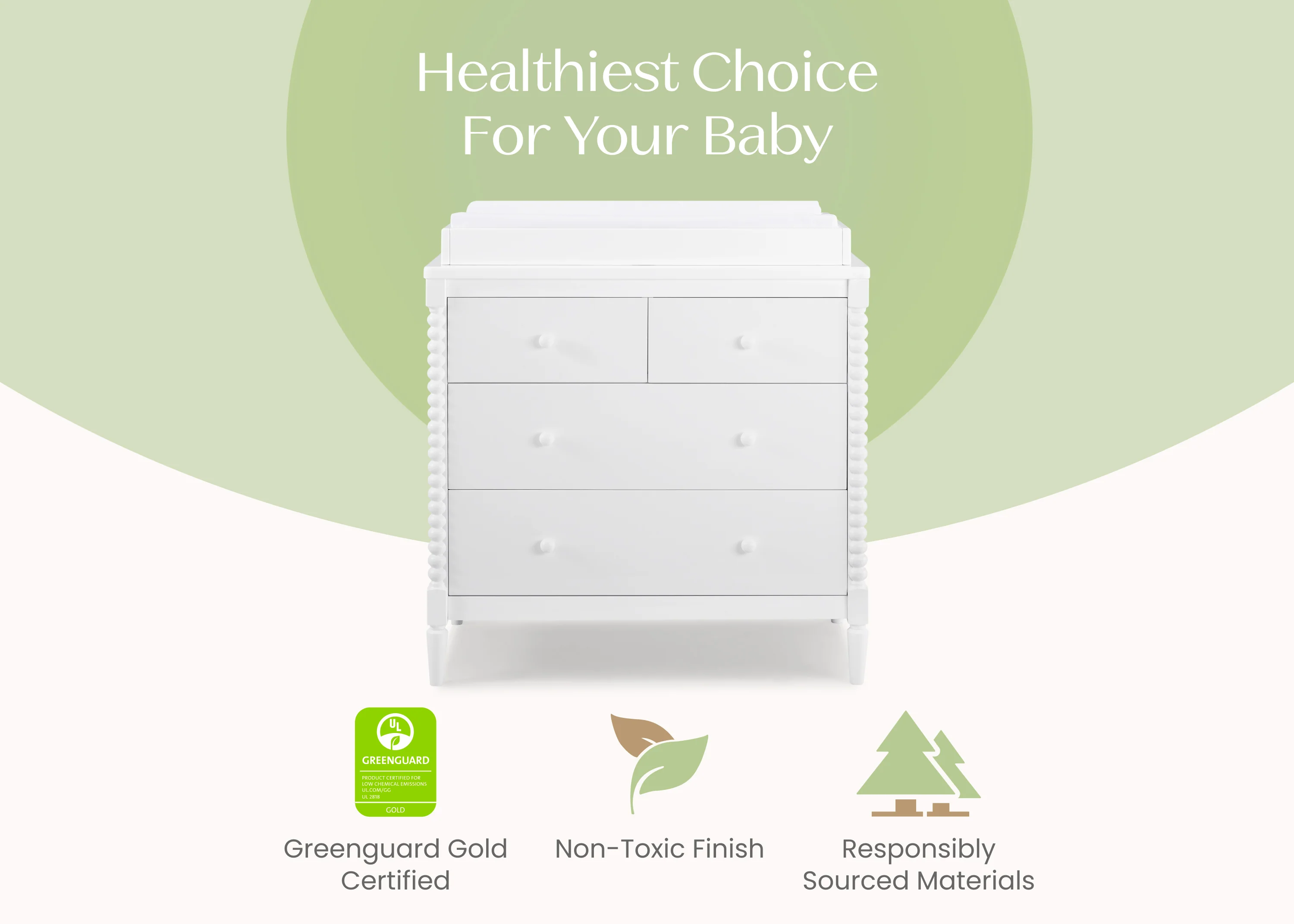 Saint 4 Drawer Dresser with Changing Top and Interlocking Drawers - Image 20