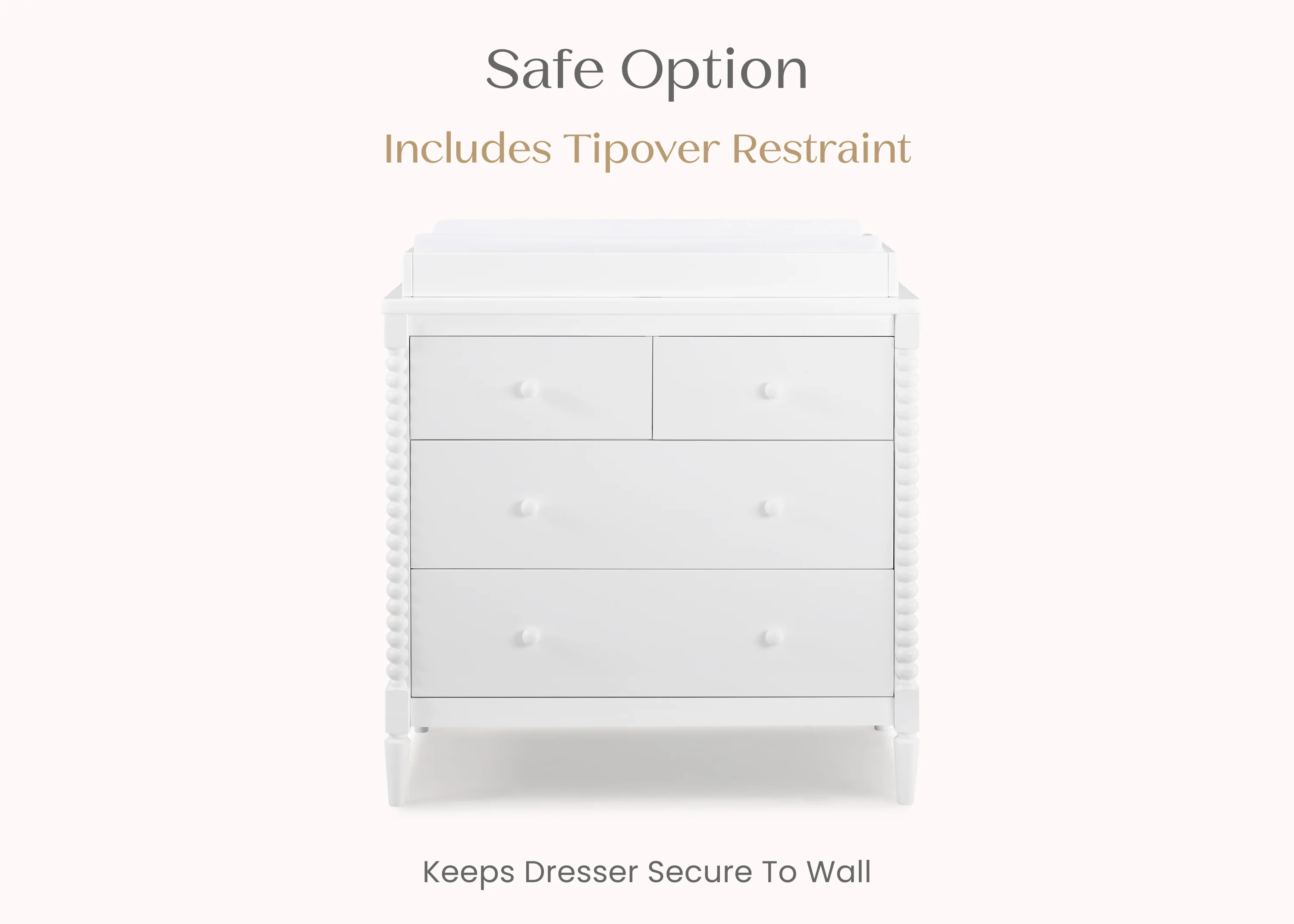 Saint 4 Drawer Dresser with Changing Top and Interlocking Drawers - Image 22