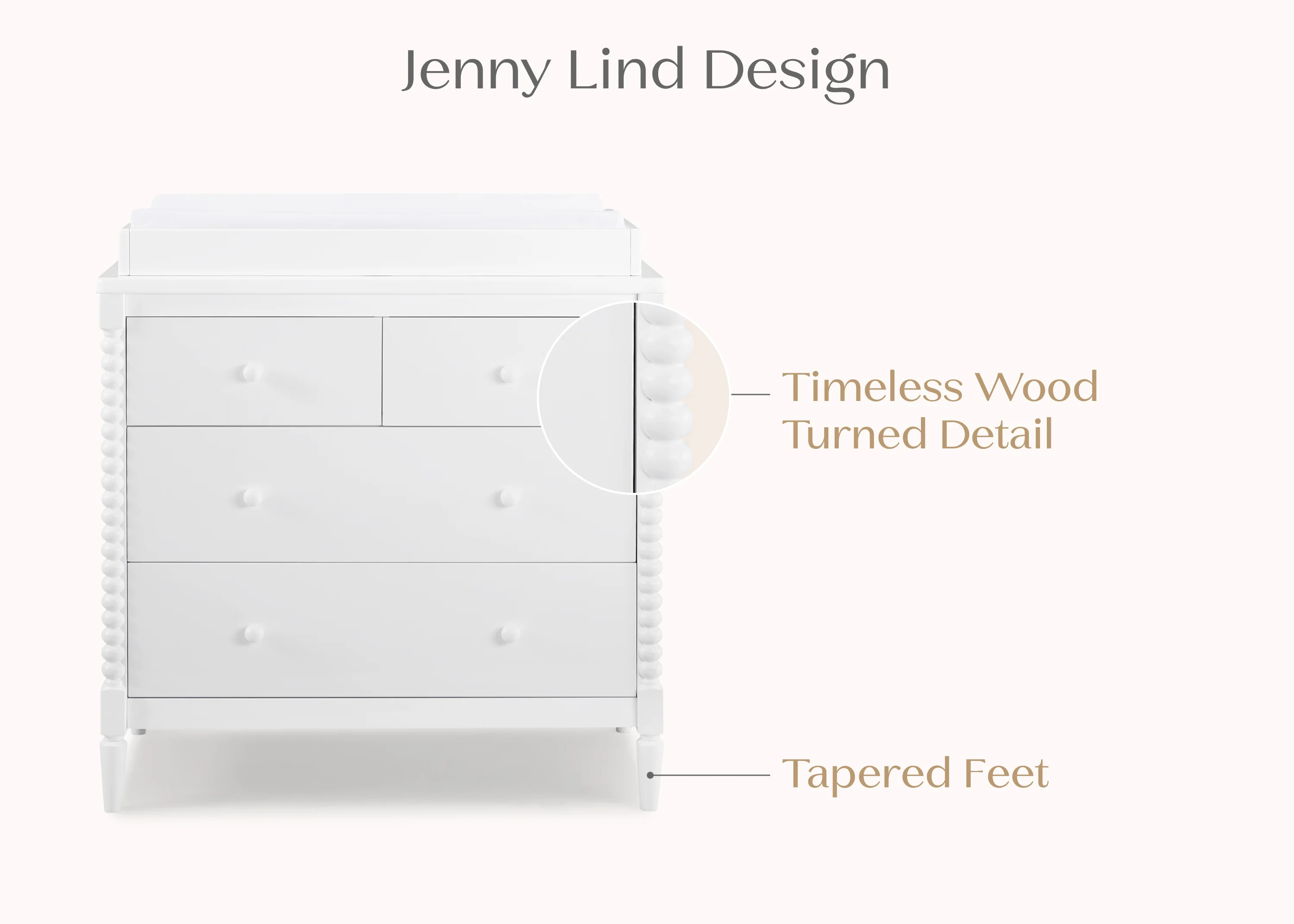 Saint 4 Drawer Dresser with Changing Top and Interlocking Drawers - Image 24