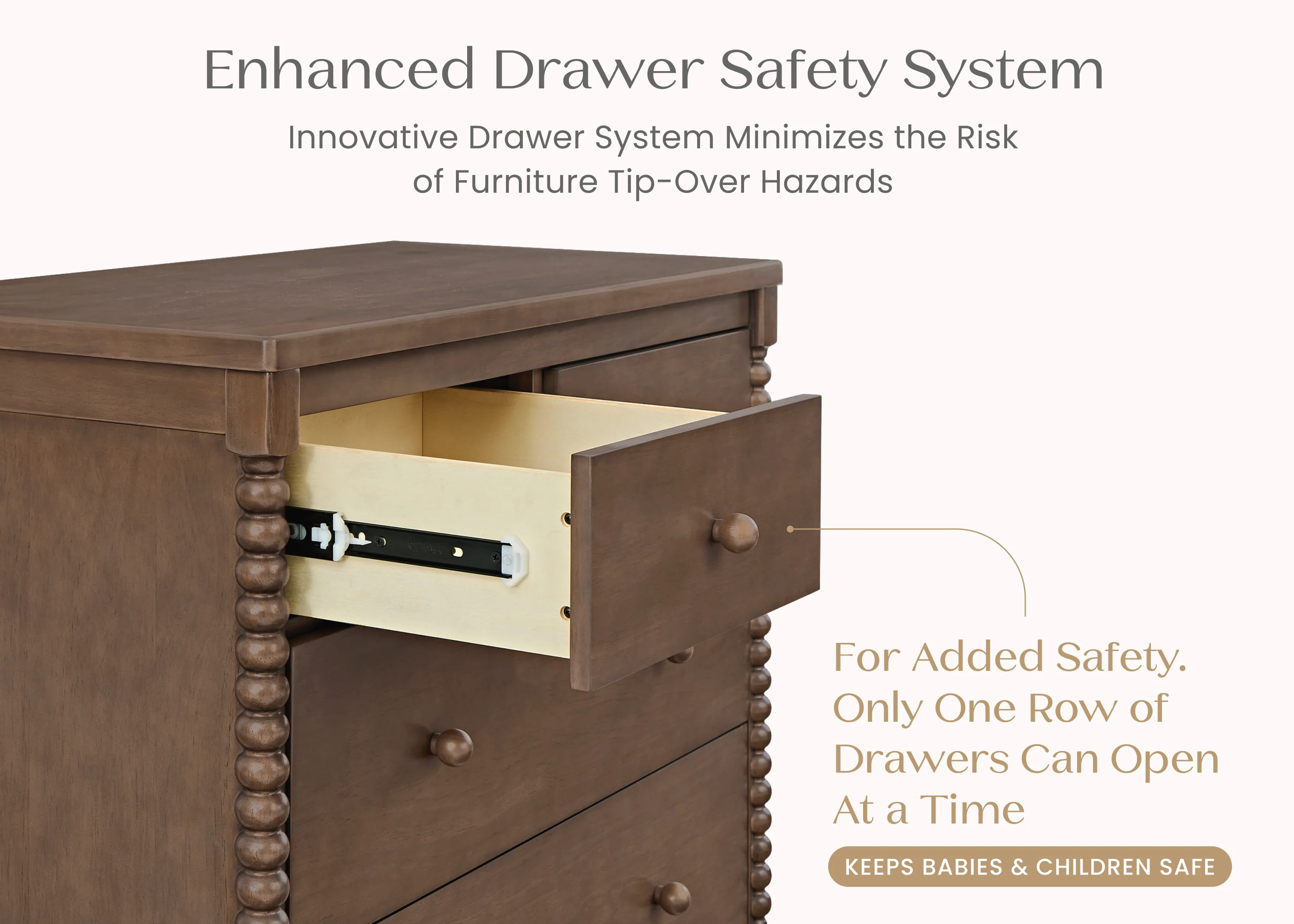 Saint 4 Drawer Dresser with Changing Top and Interlocking Drawers - Image 6