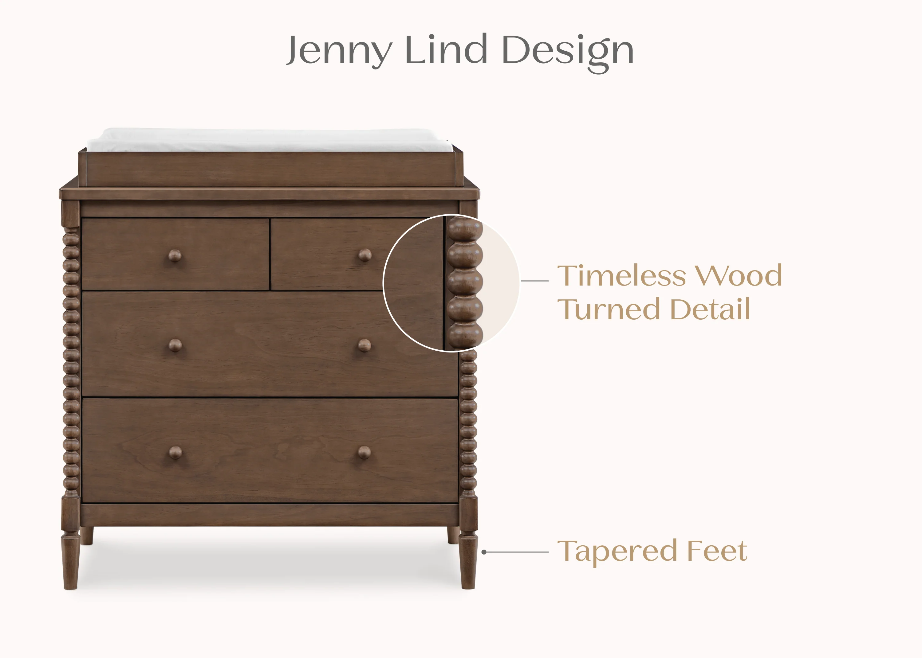 Saint 4 Drawer Dresser with Changing Top and Interlocking Drawers - Image 8