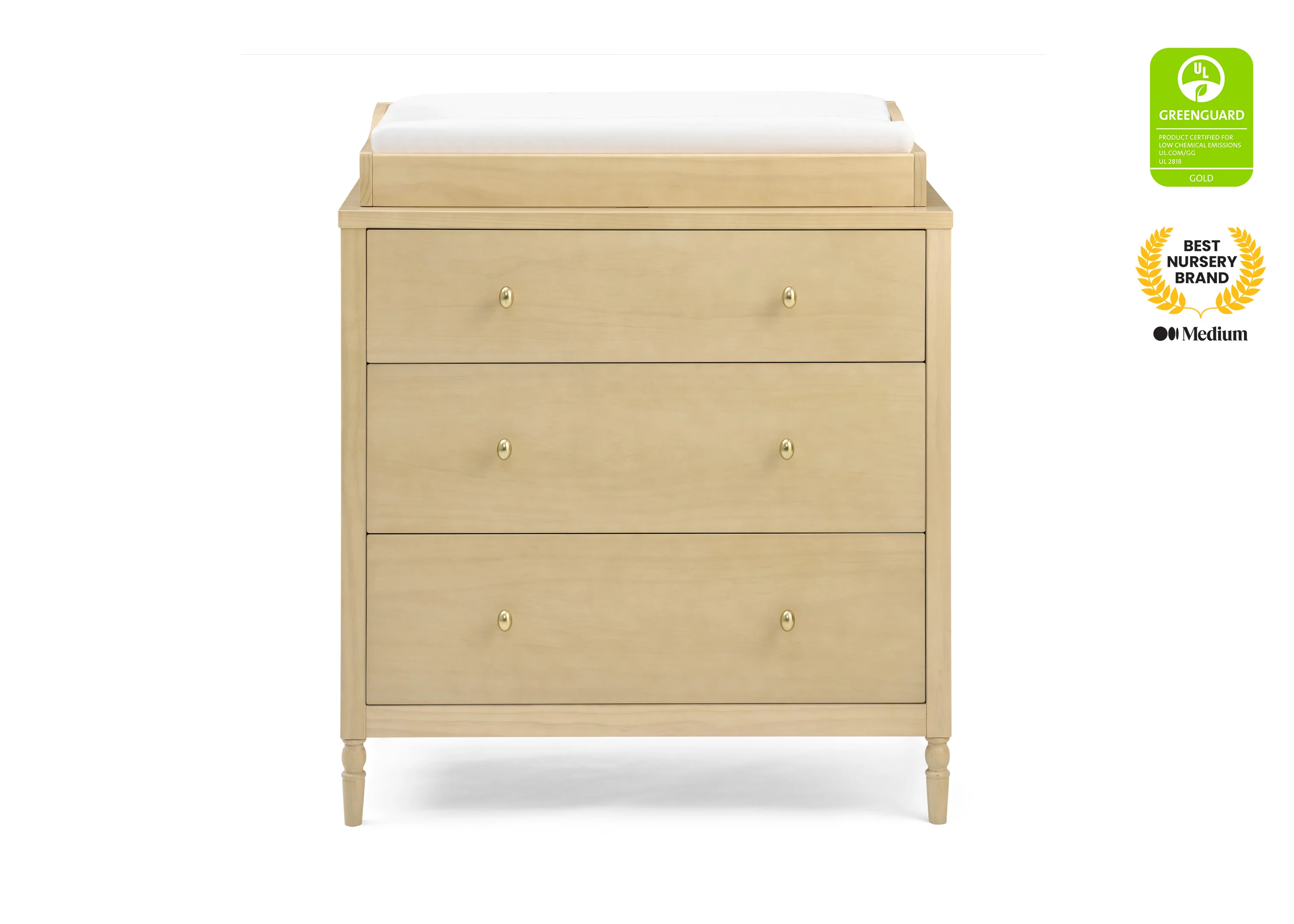 Serena 3 Drawer Dresser with Changing Top and Interlocking Drawers - Image 10