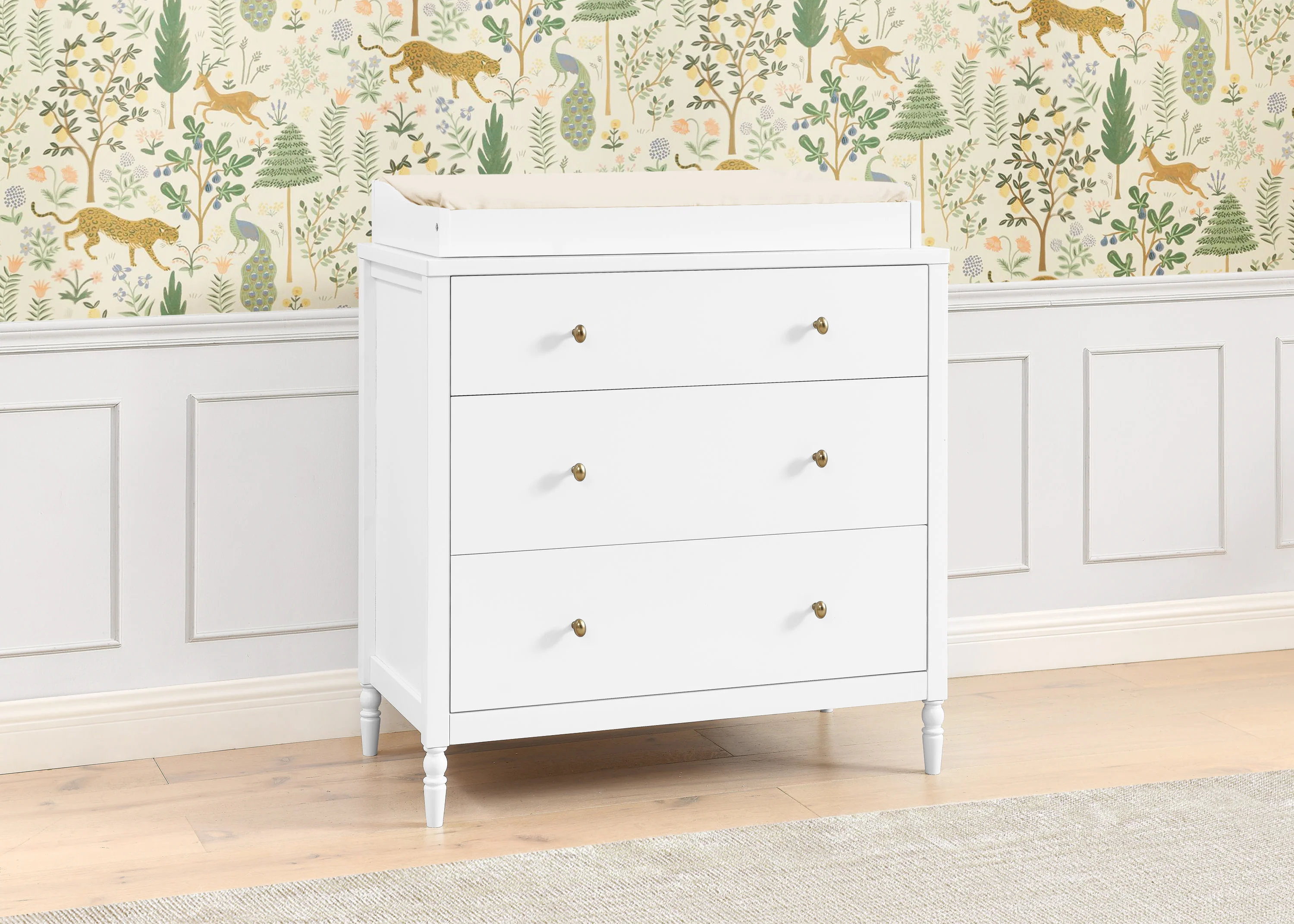 Serena 3 Drawer Dresser with Changing Top and Interlocking Drawers - Image 17