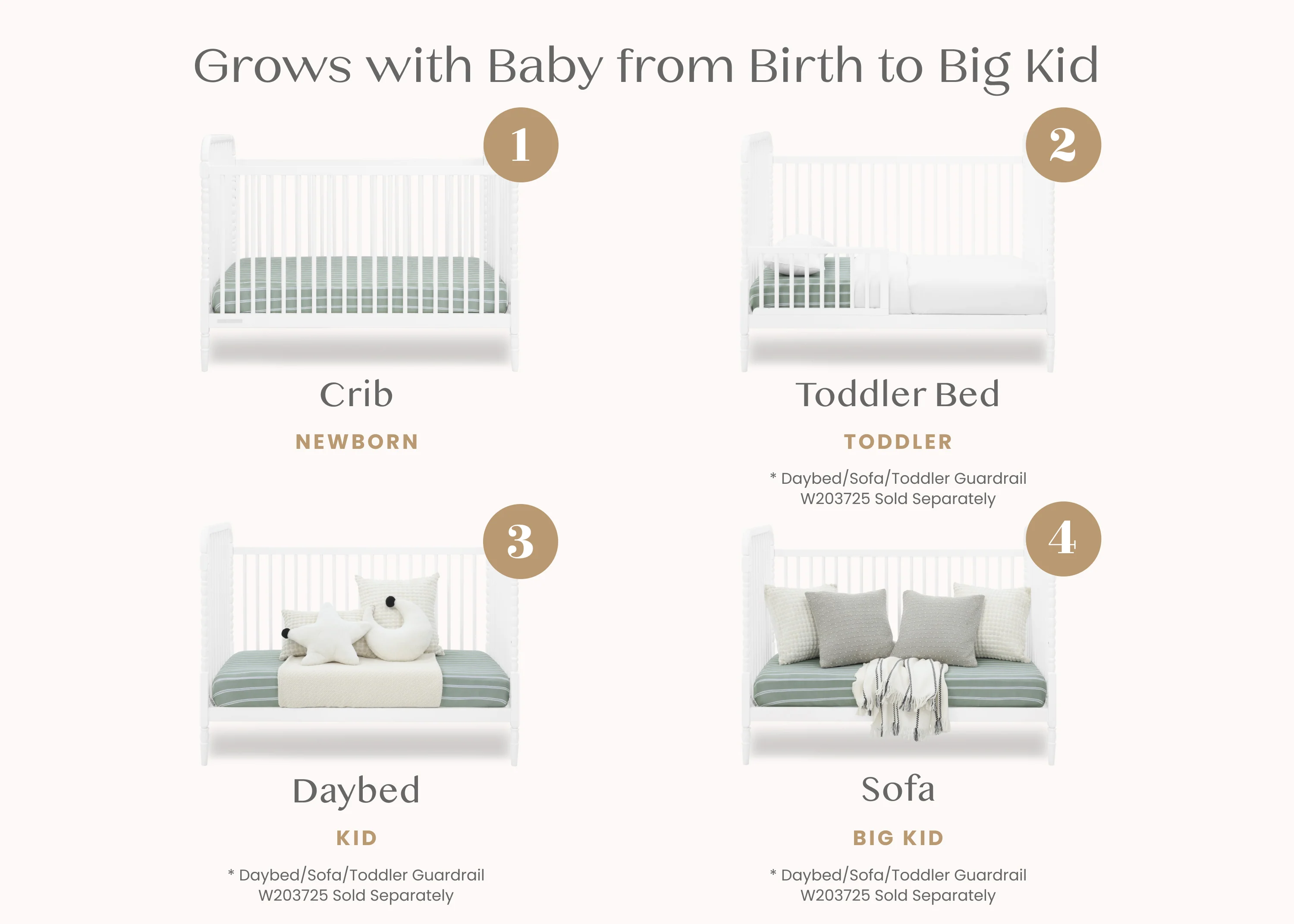 Serena 4-in-1 Convertible Crib - Image 3