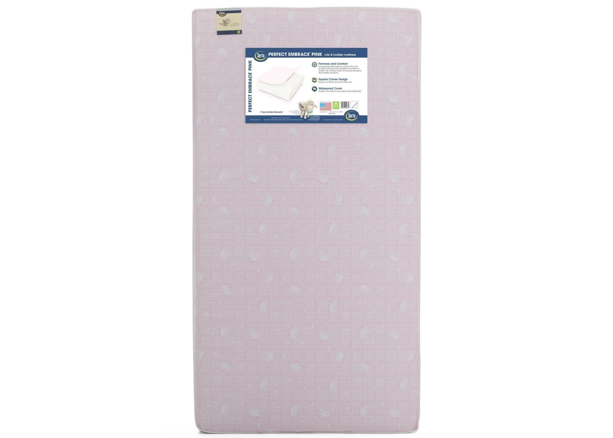 Serta Perfect Embrace® Pink Crib & Toddler Mattress - Image 3