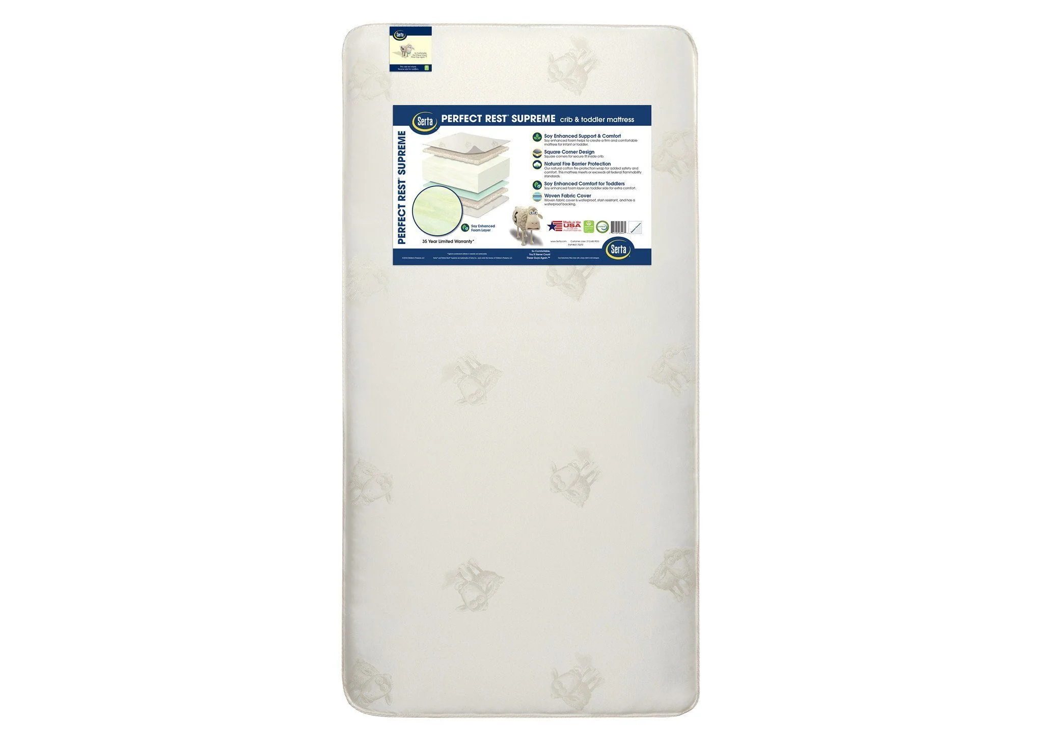 Serta® Perfect Rest® Supreme Crib and Toddler Mattress - Image 4