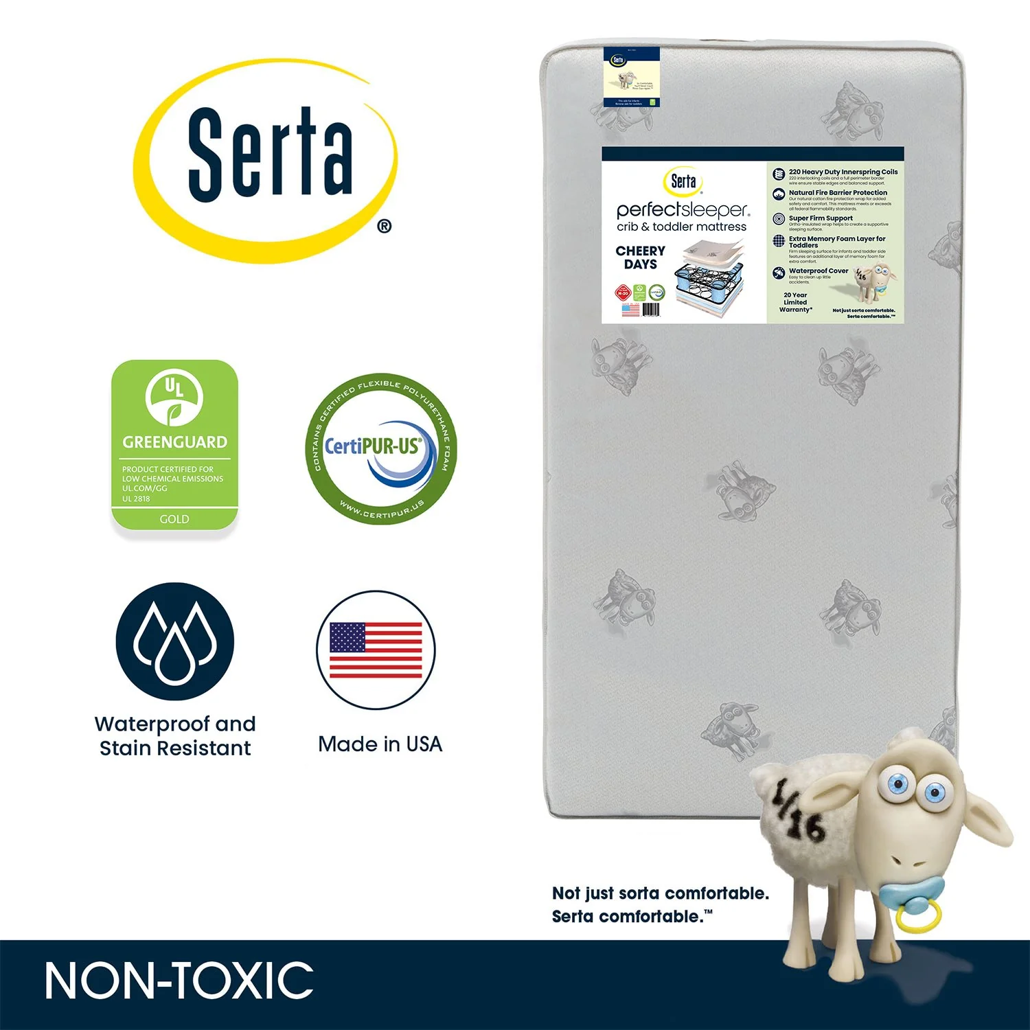 Serta Perfect Sleeper Cheery Days Crib and Toddler Mattress - Image 2