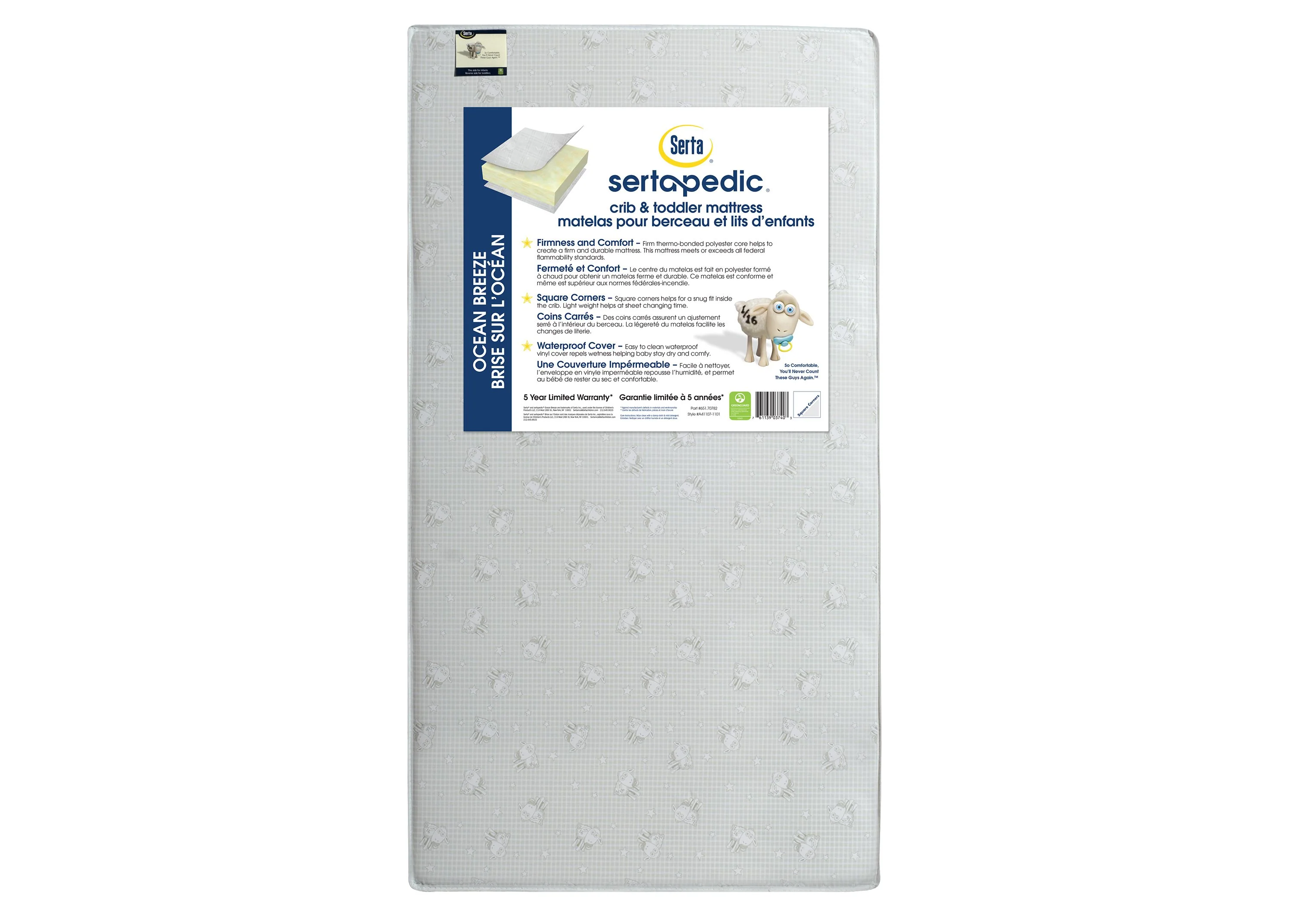 Sertapedic® Ocean Breeze Crib and Toddler Mattress - Image 3