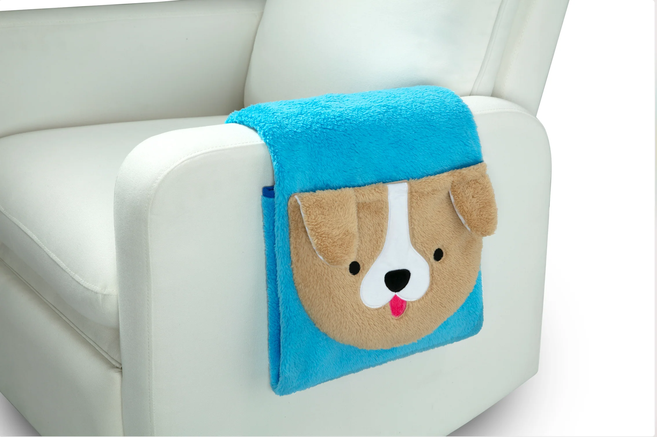 Sherpa Throw Blanket with Storage Pocket for Kids - Image 6