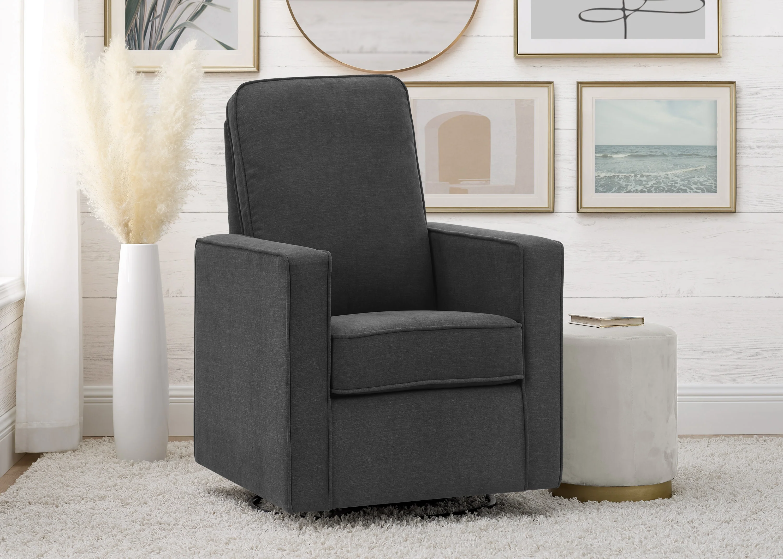 Skye Nursery Glider Swivel Chair with LiveSmart Fabric - Image 12