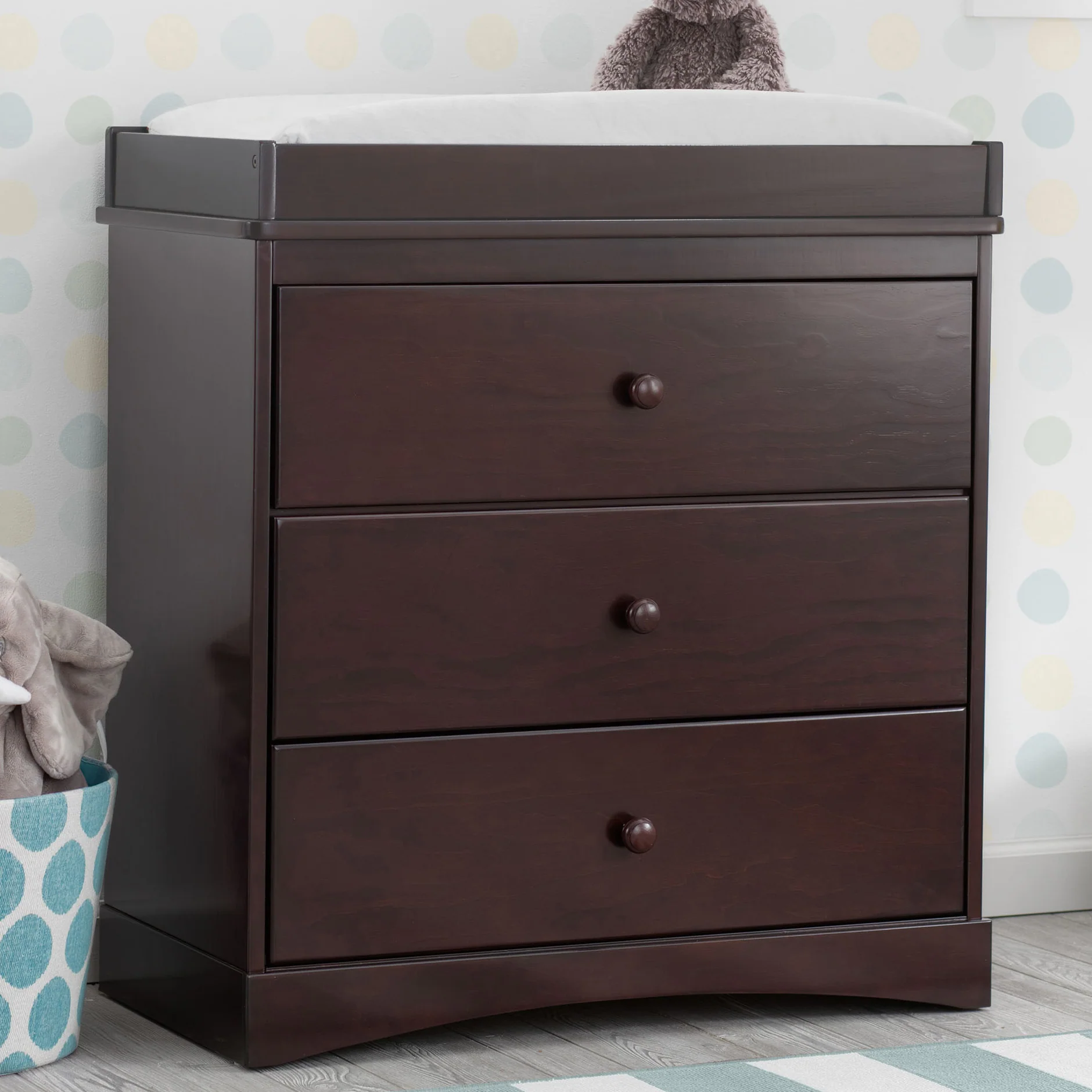 Skylar 3 Drawer Dresser with Changing Top and Interlocking Drawers - Image 28