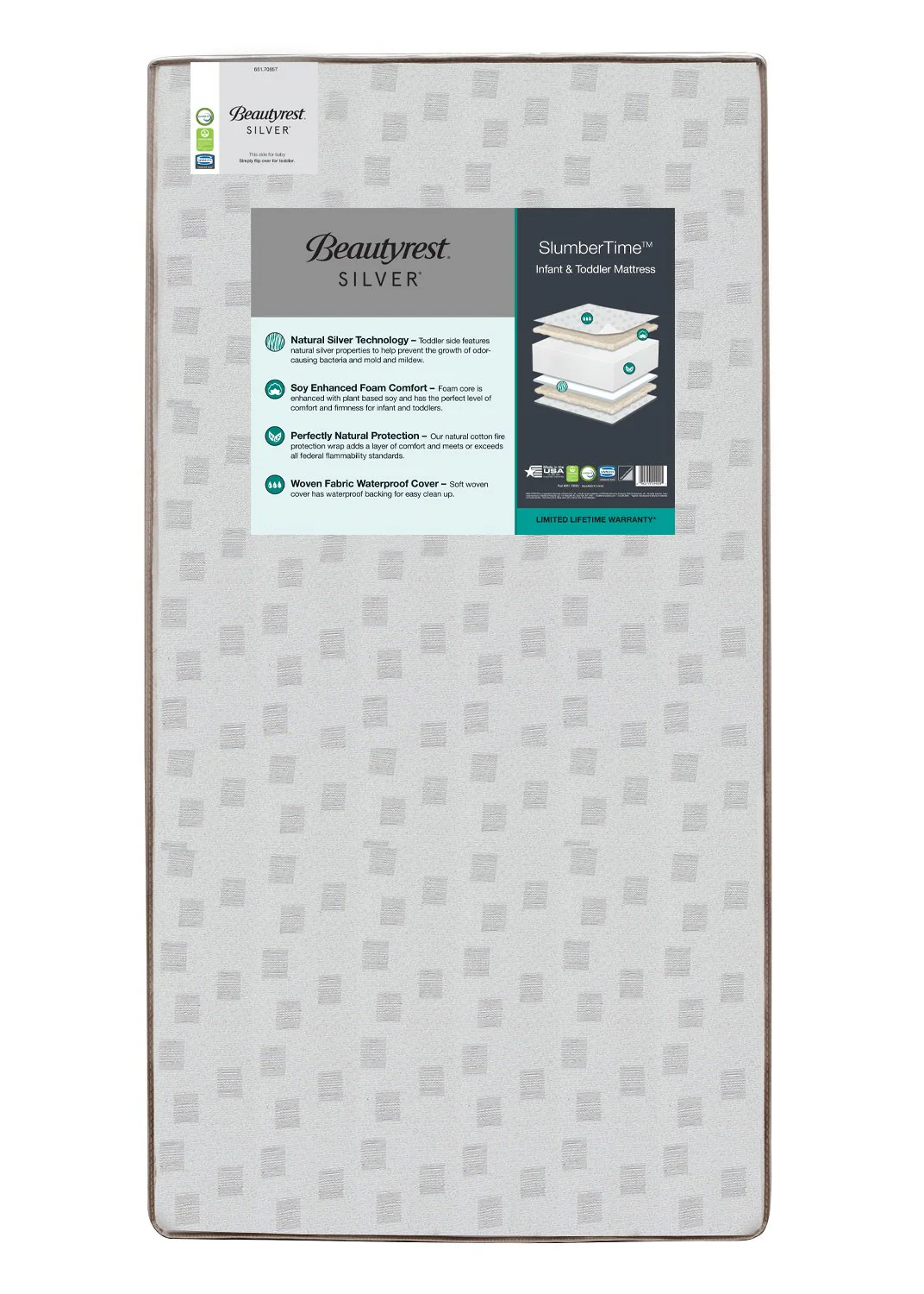 Beautyrest Silver Slumbertime Crib and Toddler Mattress - Image 6