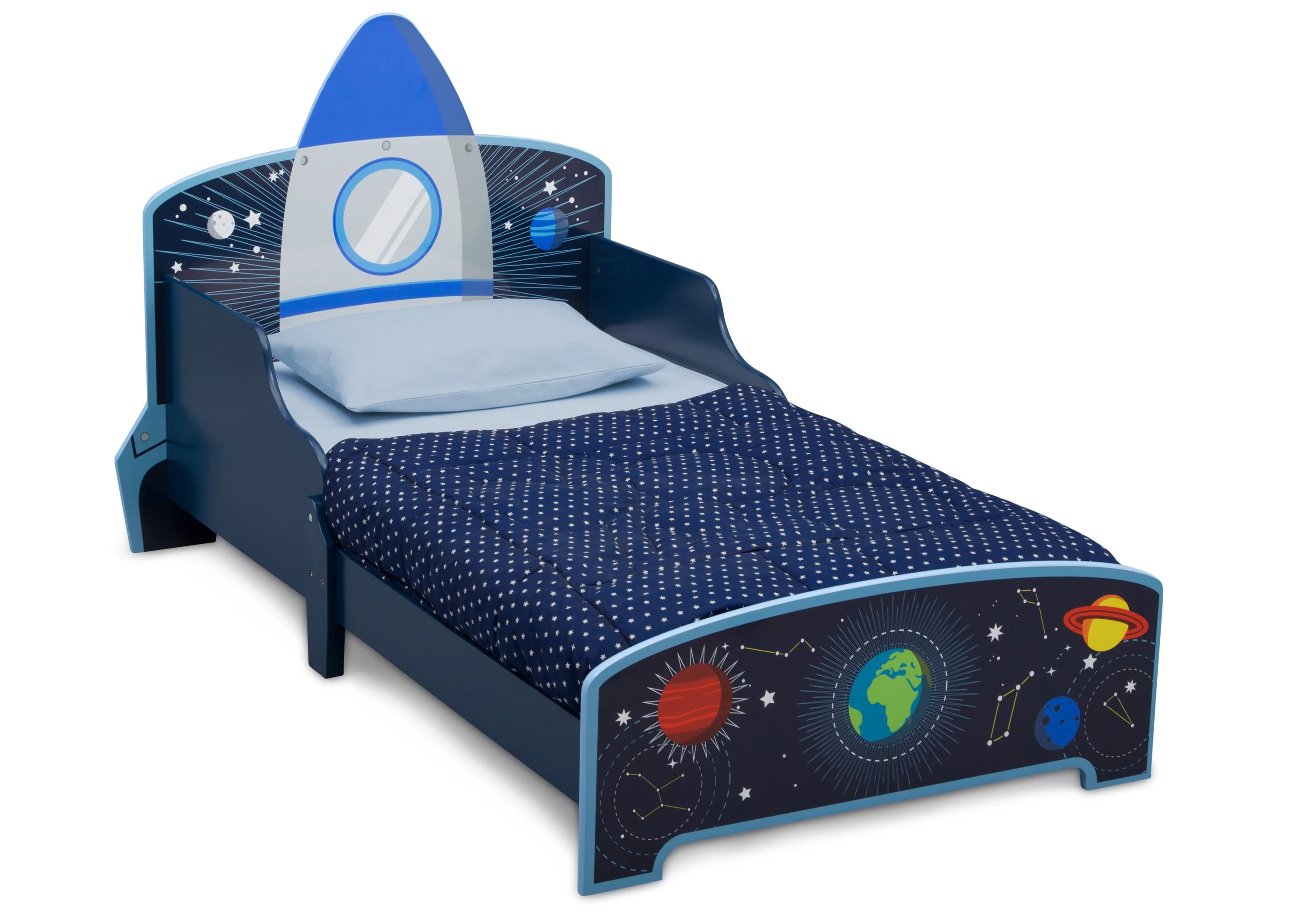 Space Adventures Rocket Ship Wood Toddler Bed - Image 3