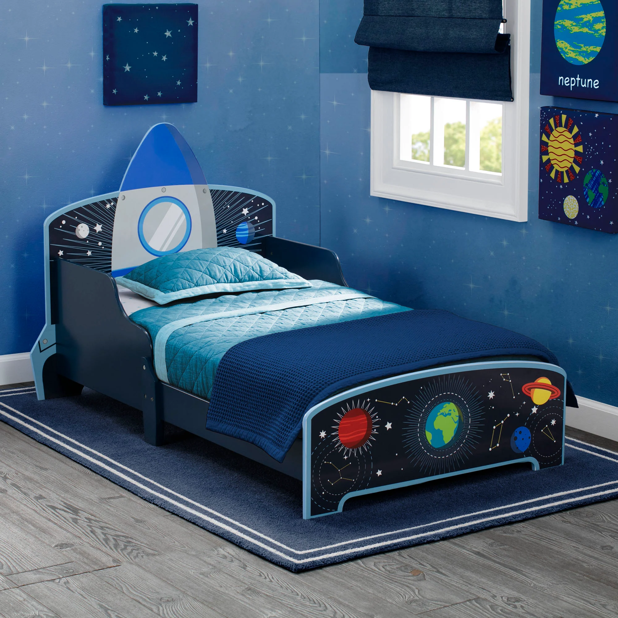 Space Adventures Rocket Ship Wood Toddler Bed - Image 7