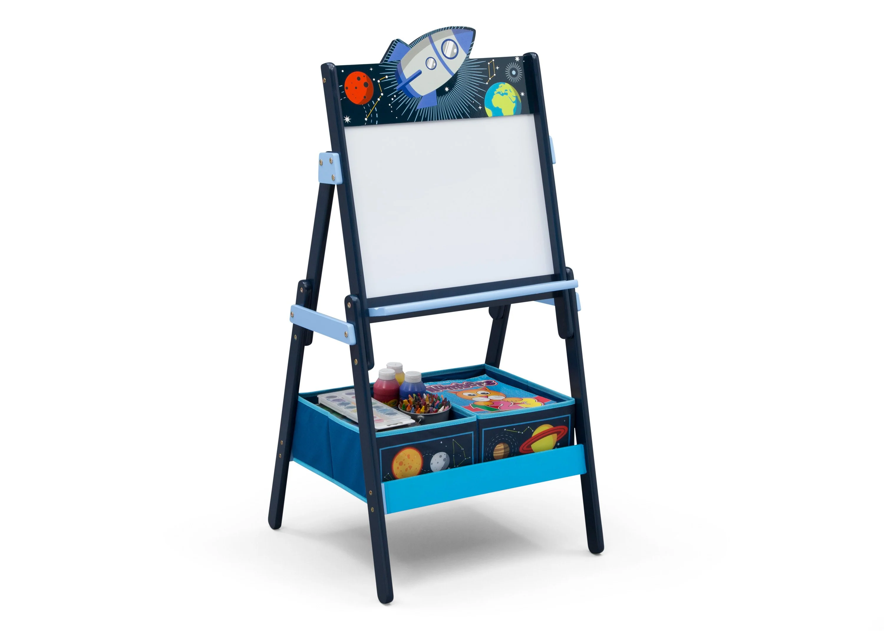 Space Adventures Wooden Activity Easel with Storage - Image 2