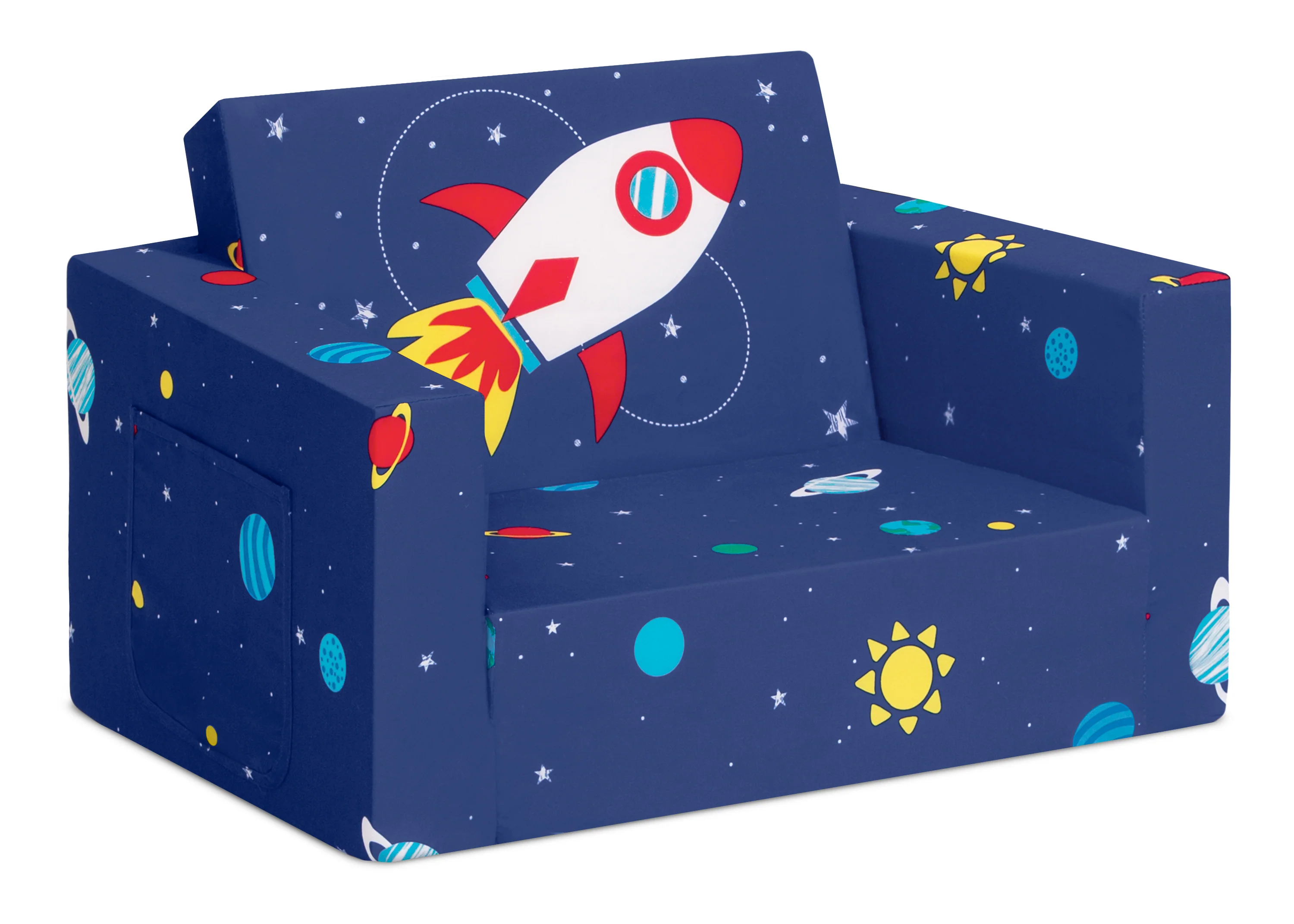 Spaceship Cozee Flip Out Chair - 2-in-1 Convertible Chair to Lounger for Kids - Image 3