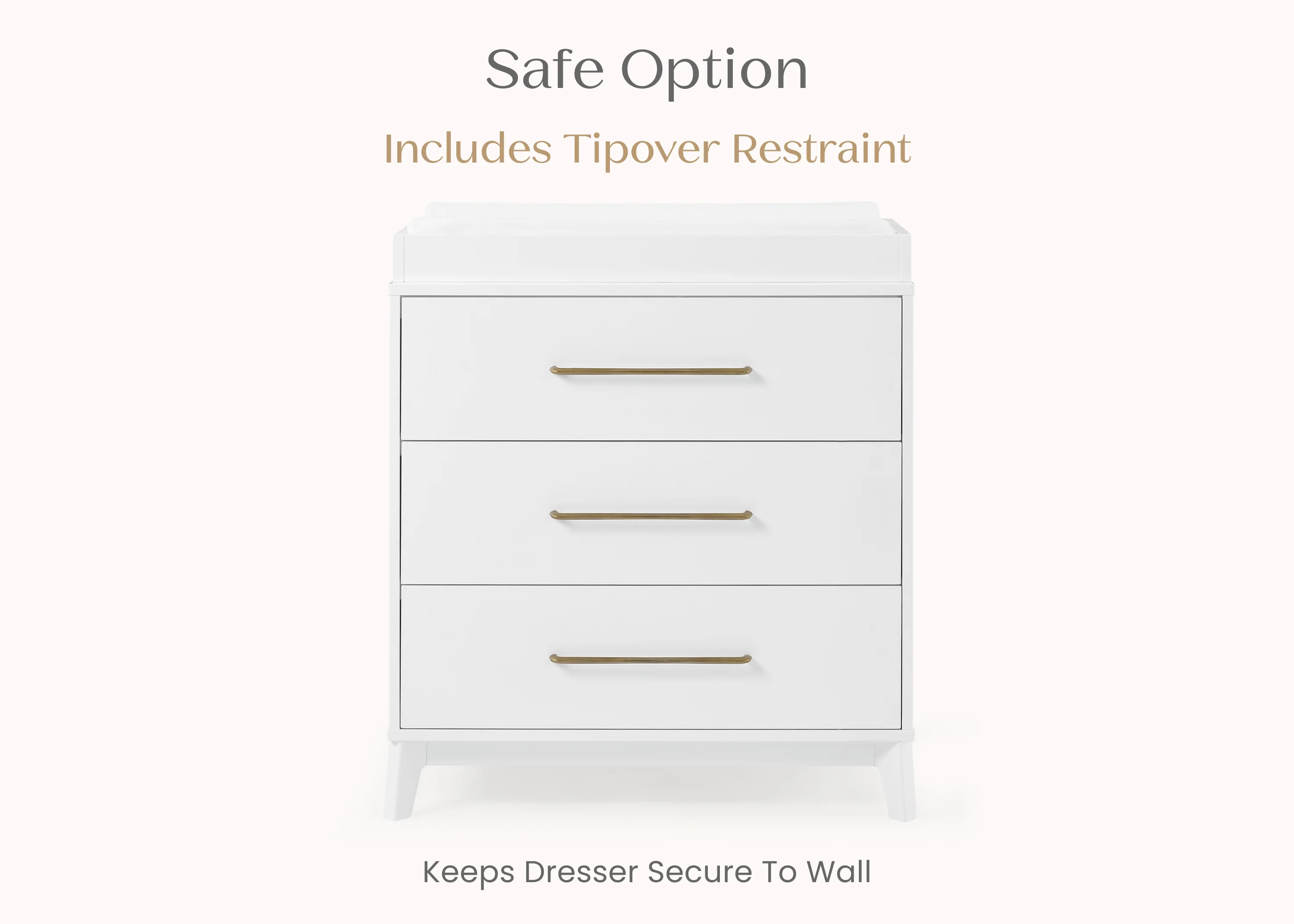 Spencer 3 Drawer Dresser with Changing Top and Interlocking Drawers - Image 7