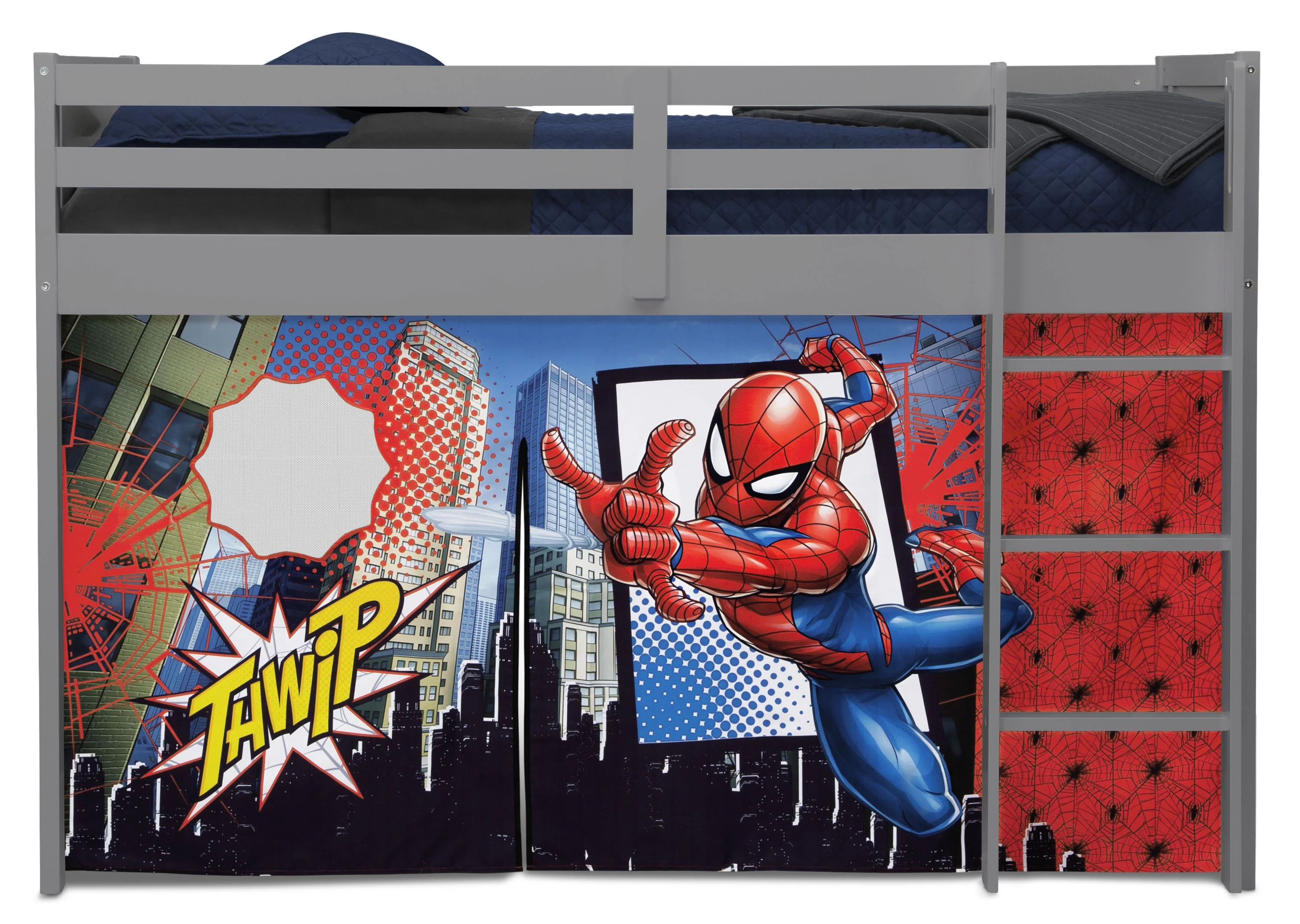 Spider-Man Loft Bed Tent - Curtain Set for Twin Loft Bed (Bed Sold Separately) - Image 4