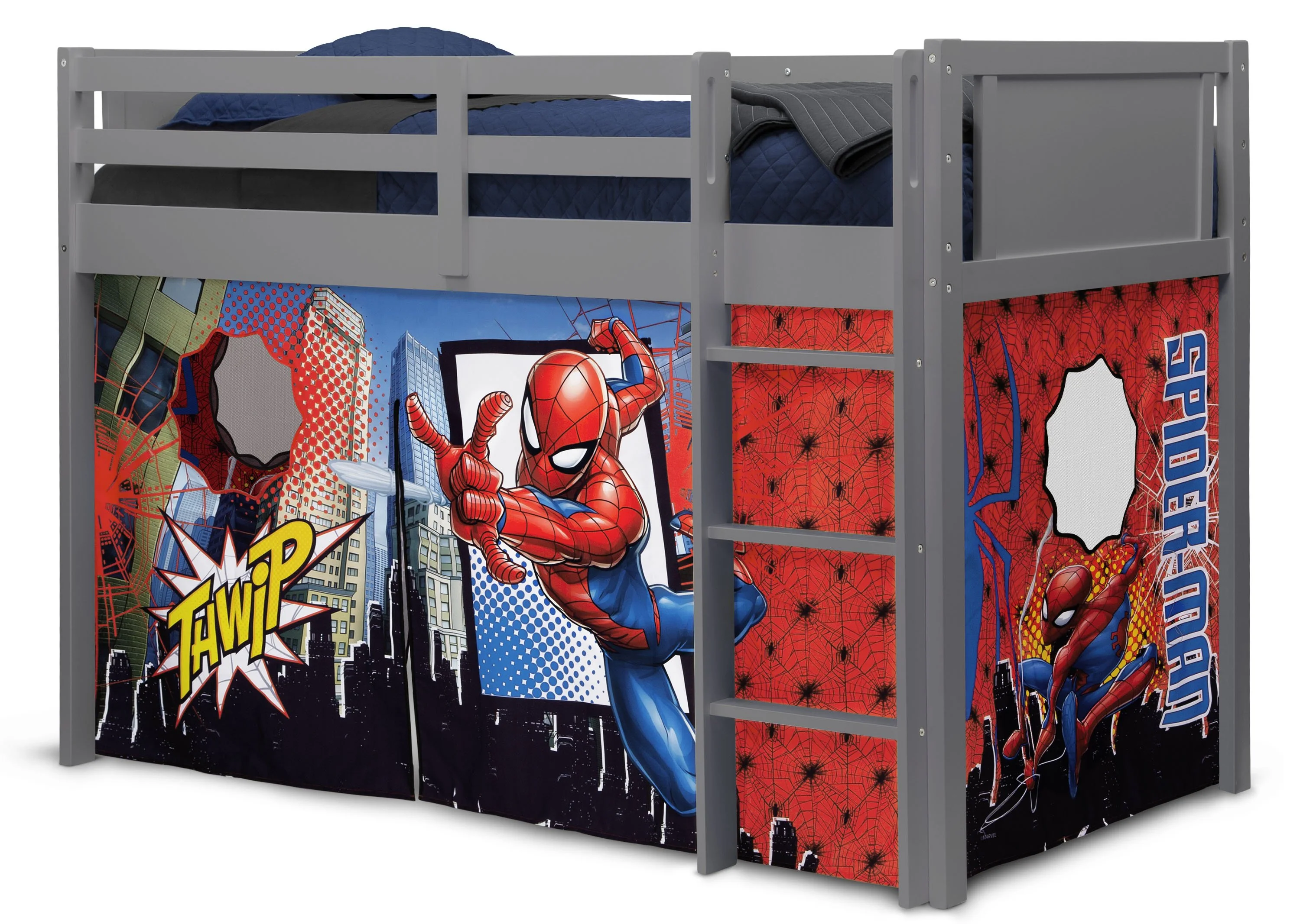 Spider-Man Loft Bed Tent - Curtain Set for Twin Loft Bed (Bed Sold Separately) - Image 5