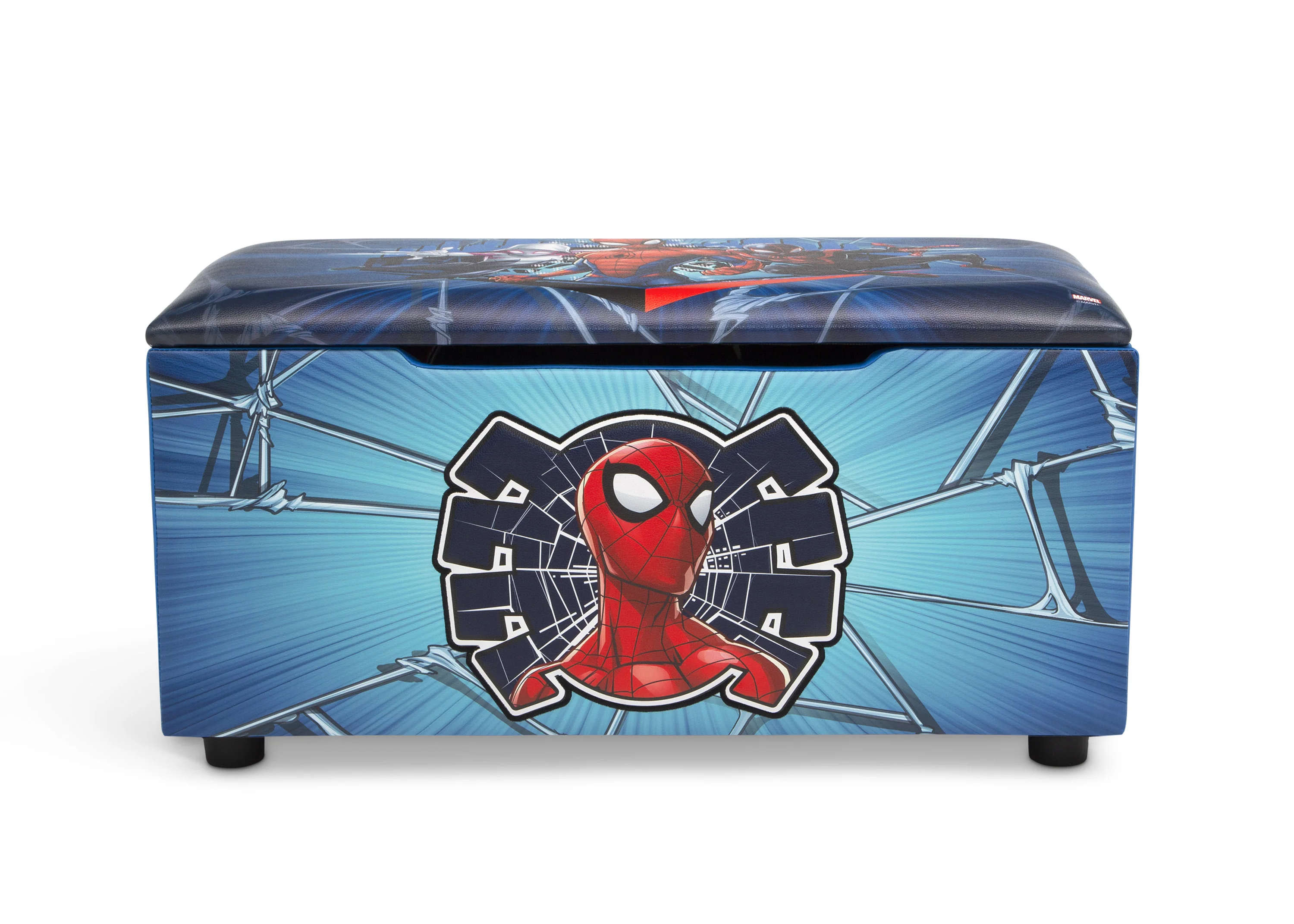 Spider-Man Upholstered Storage Bench for Kids - Image 2