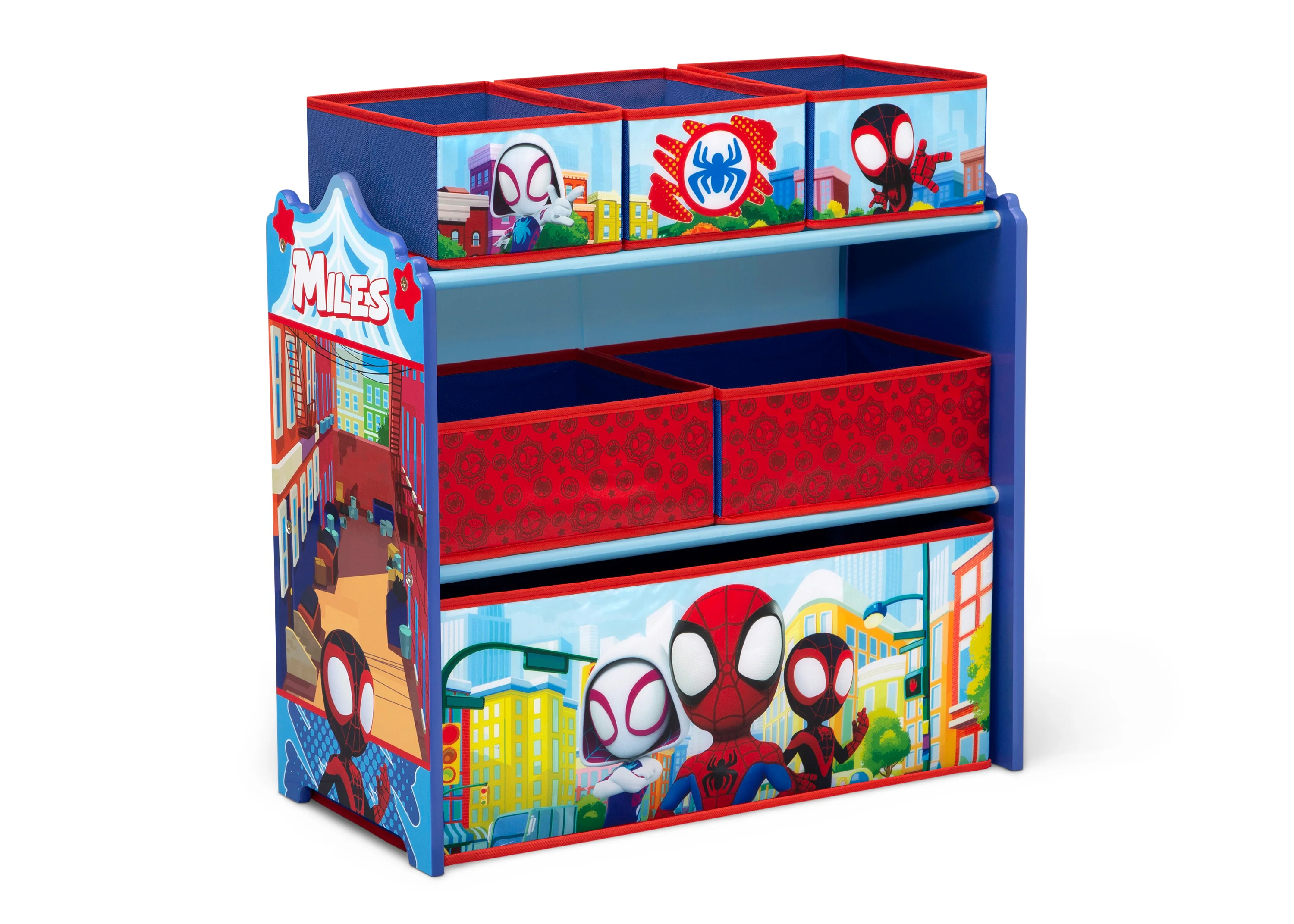 Spidey and His Amazing Friends 4-Piece Toddler Playroom Set – Includes Play Table and 6 Bin Toy Organizer - Image 10