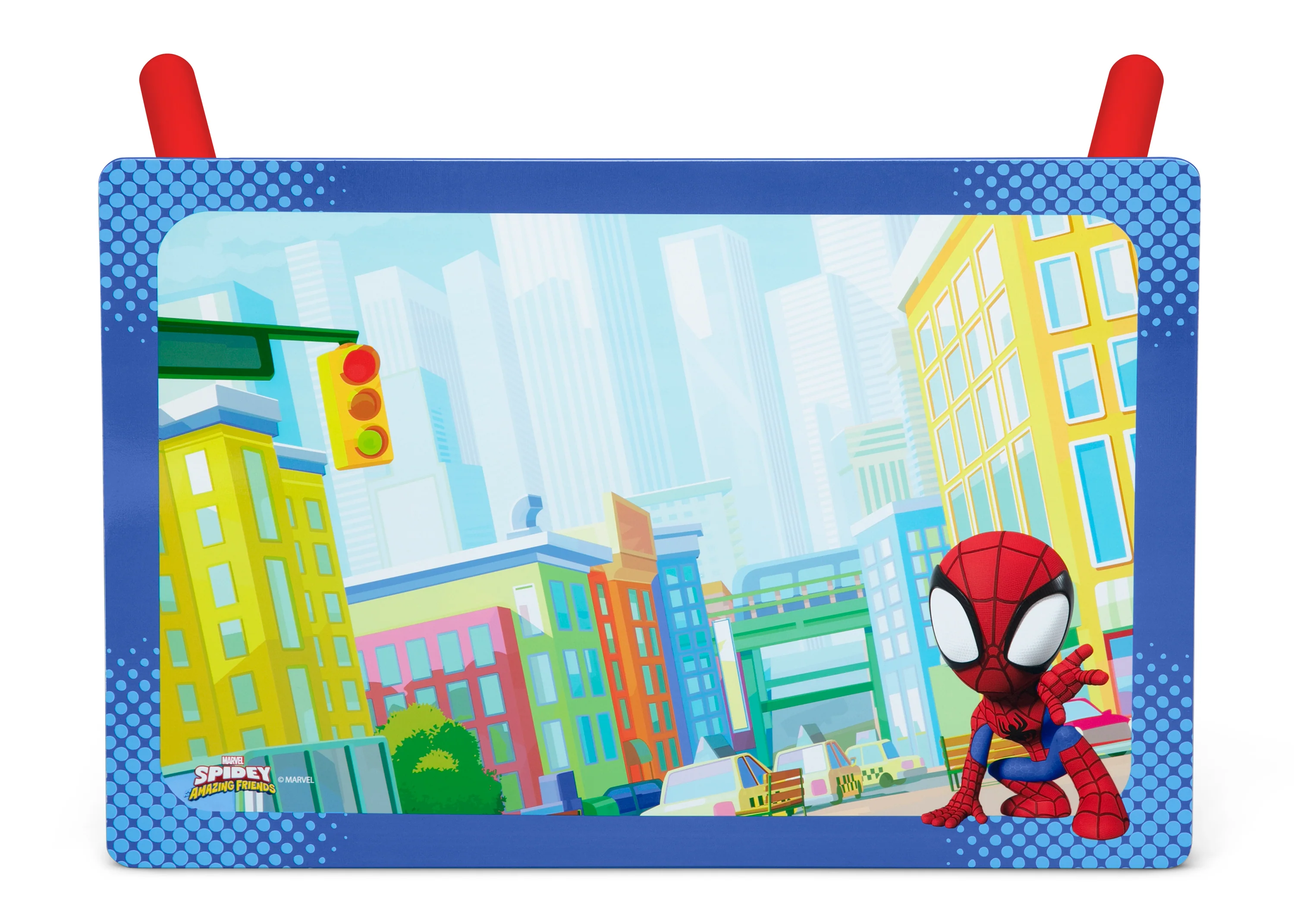 Spidey and His Amazing Friends 4-Piece Toddler Playroom Set – Includes Play Table and 6 Bin Toy Organizer - Image 6