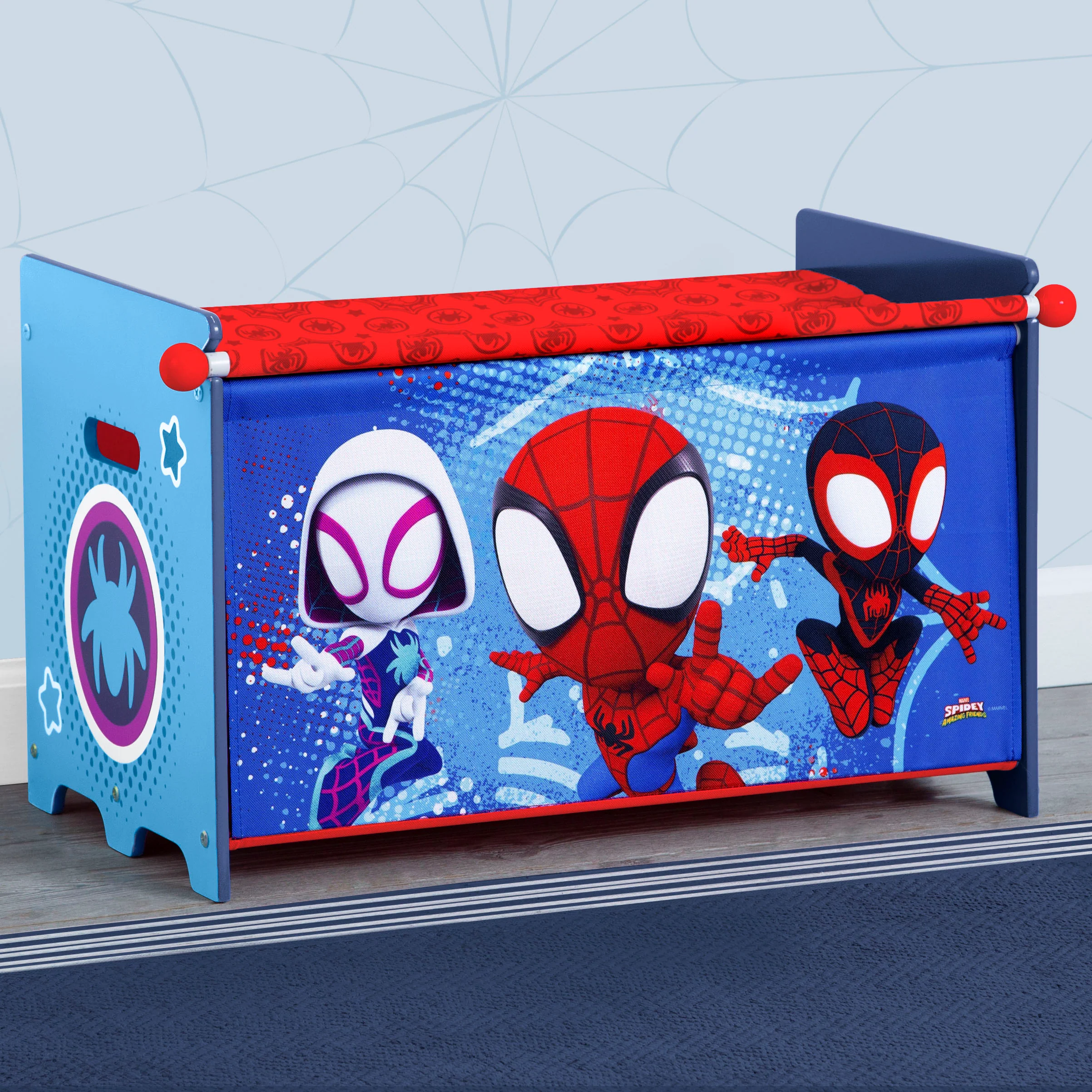 Spidey and His Amazing Friends Toy Box with Retractable Fabric Top - Image 4
