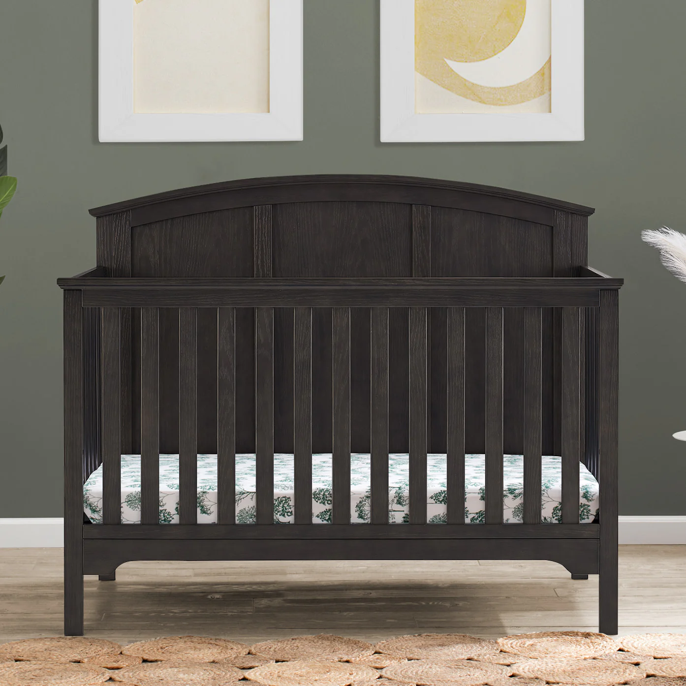 Sweet Beginnings Sage Curve Top 6-in-1 Convertible Crib - Image 18