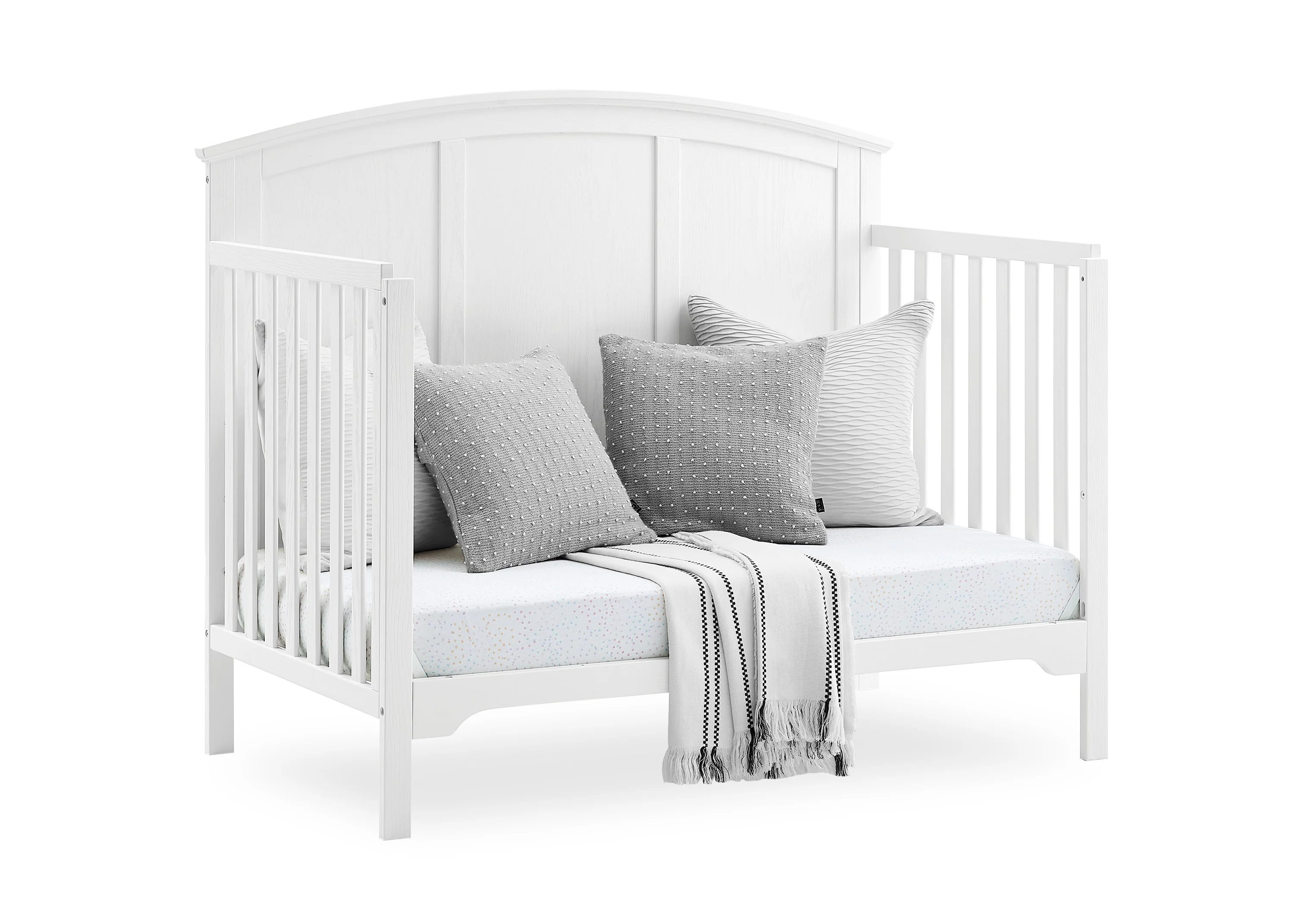 Sweet Beginnings Sage Curve Top 6-in-1 Convertible Crib - Image 24