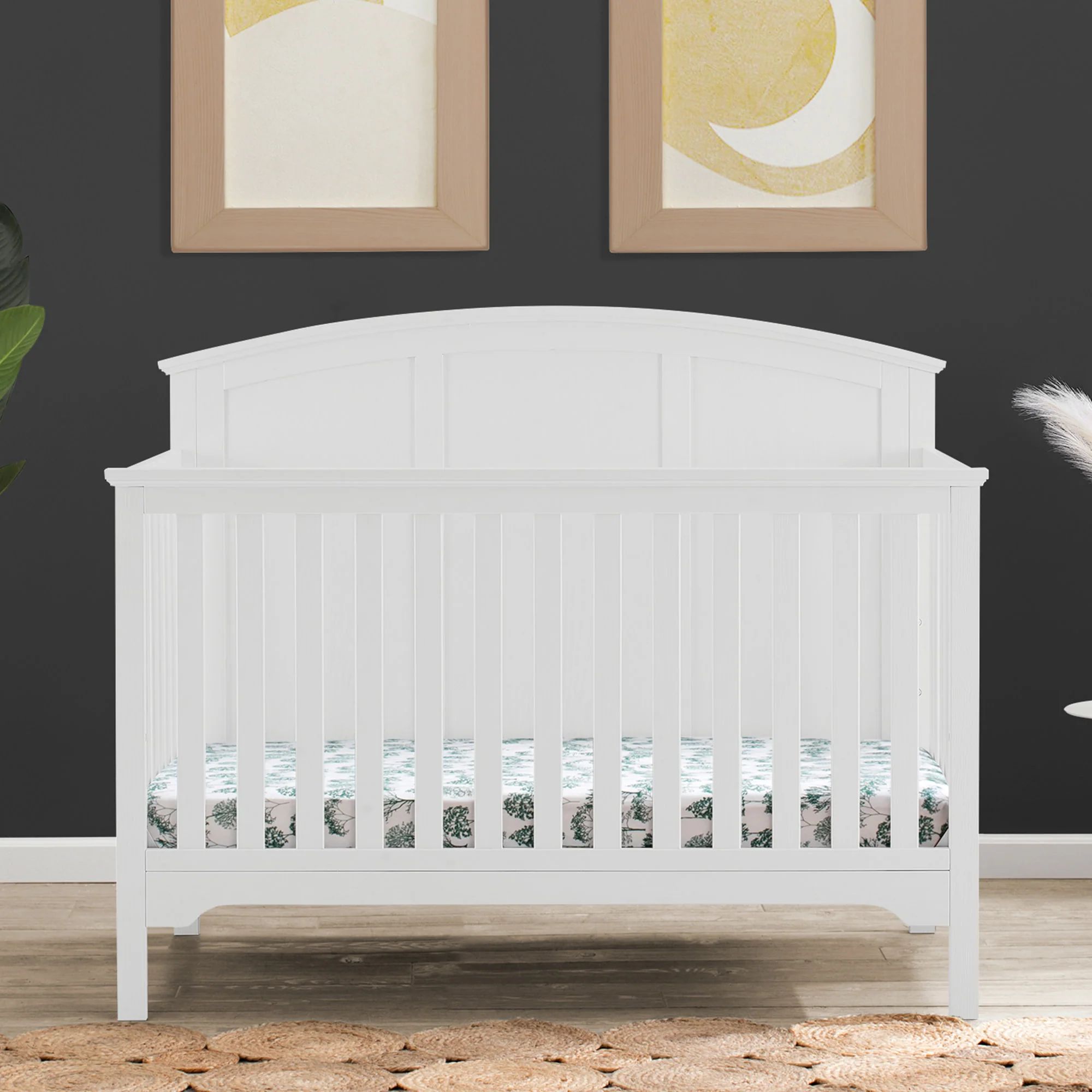 Sweet Beginnings Sage Curve Top 6-in-1 Convertible Crib - Image 27