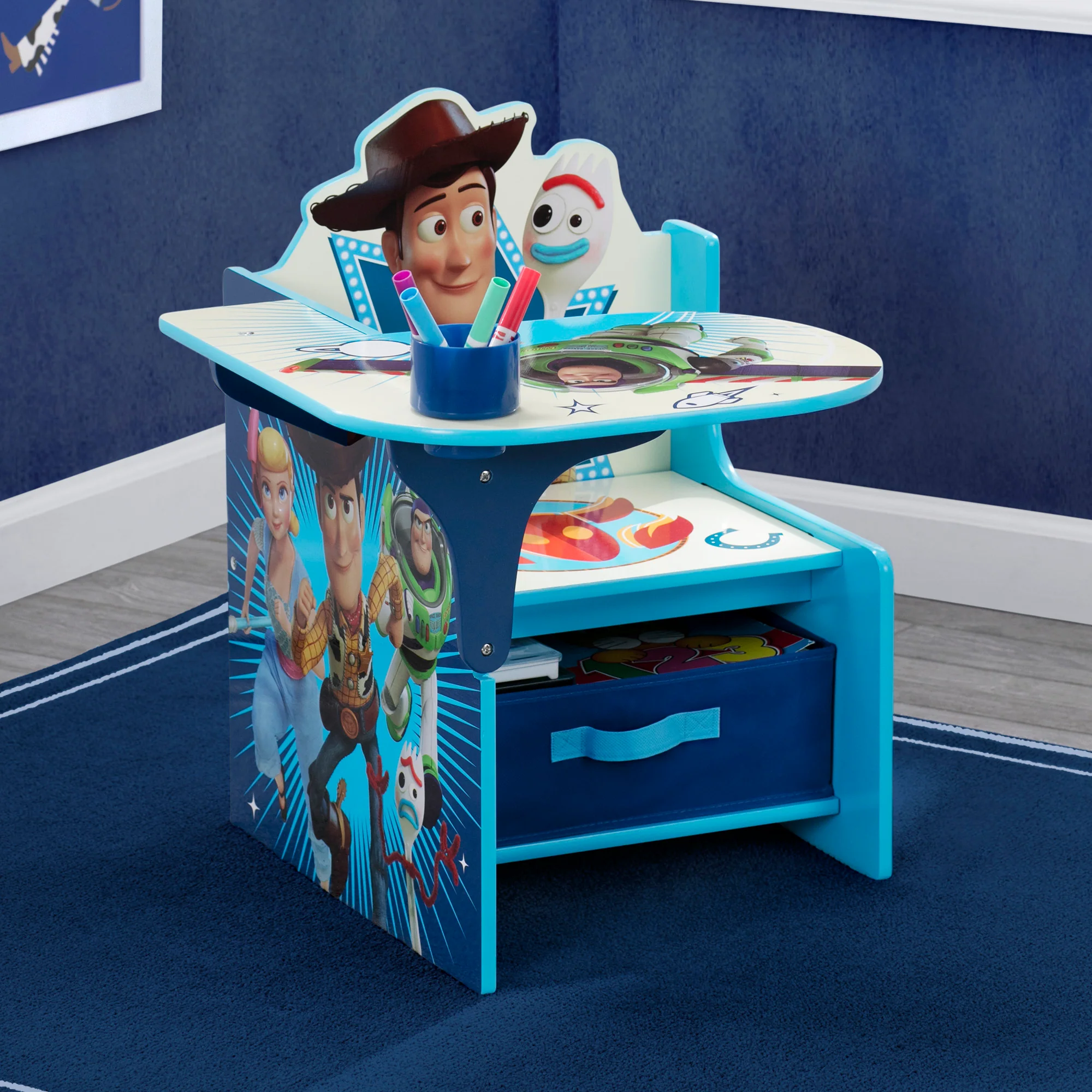 Toy Story 4 Chair Desk with Storage Bin by Delta Children - Image 6