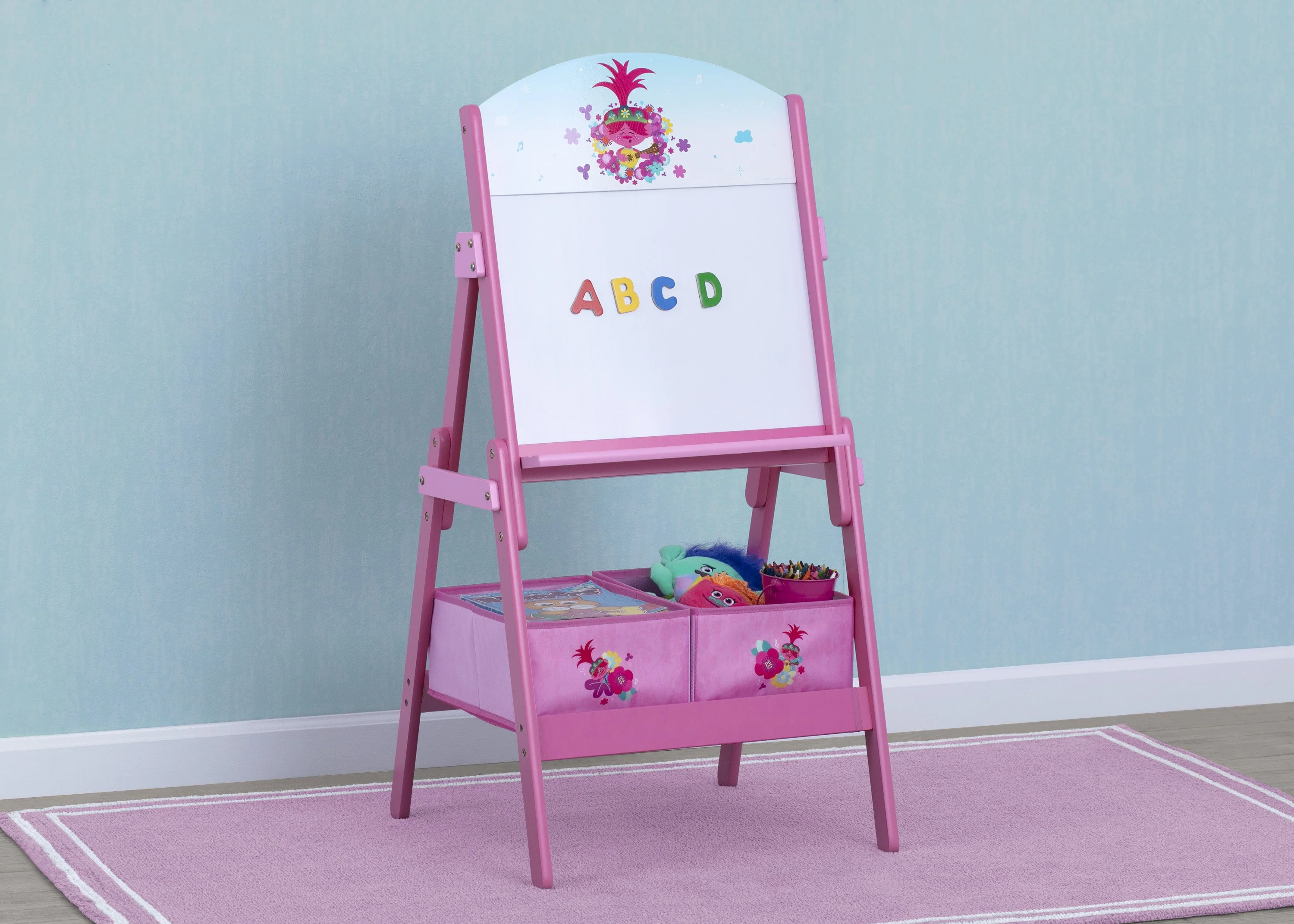 Trolls World of Tour Wooden Activity Easel with Storage - Image 2