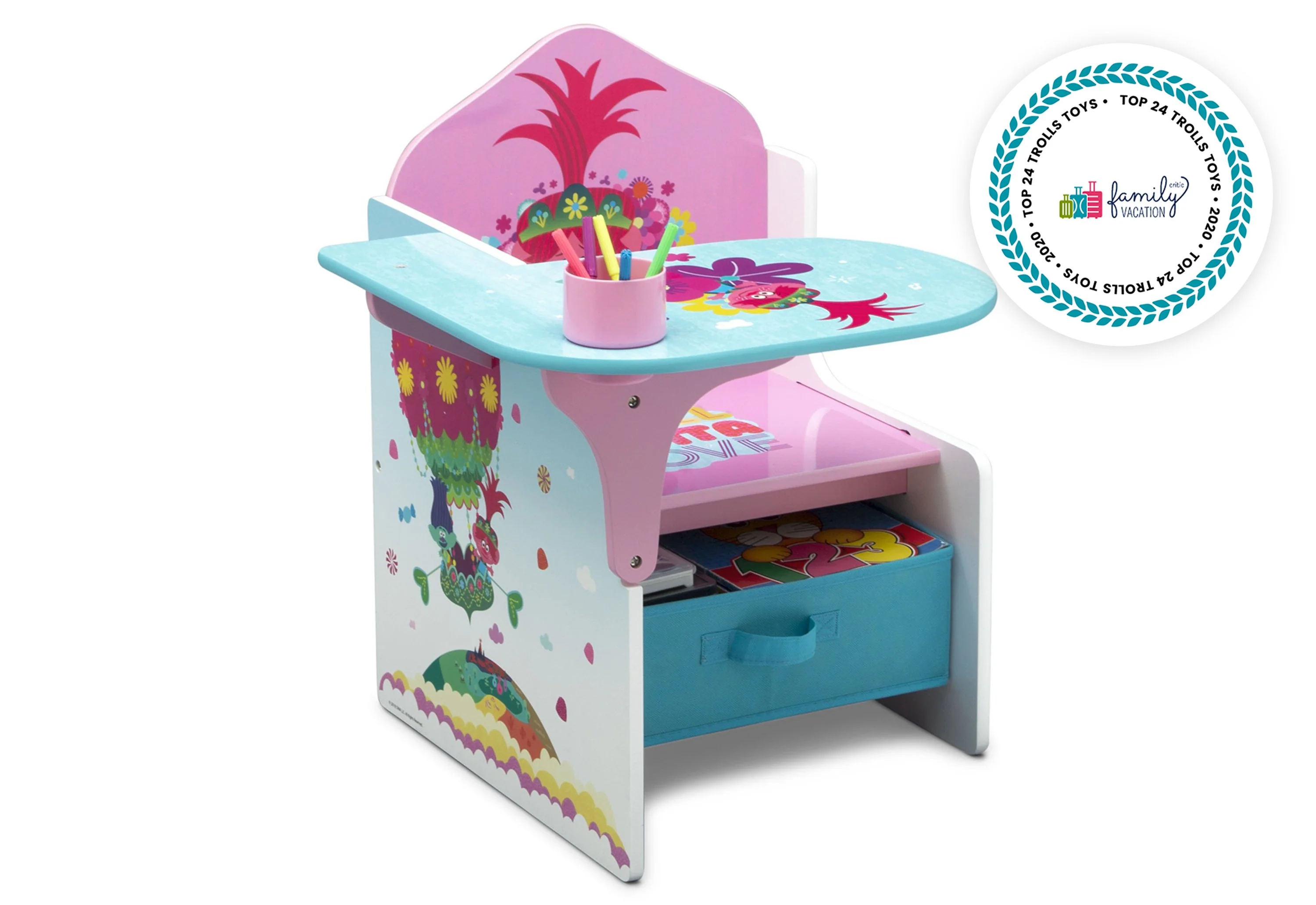 Trolls World Tour Chair Desk with Storage Bin - Image 2