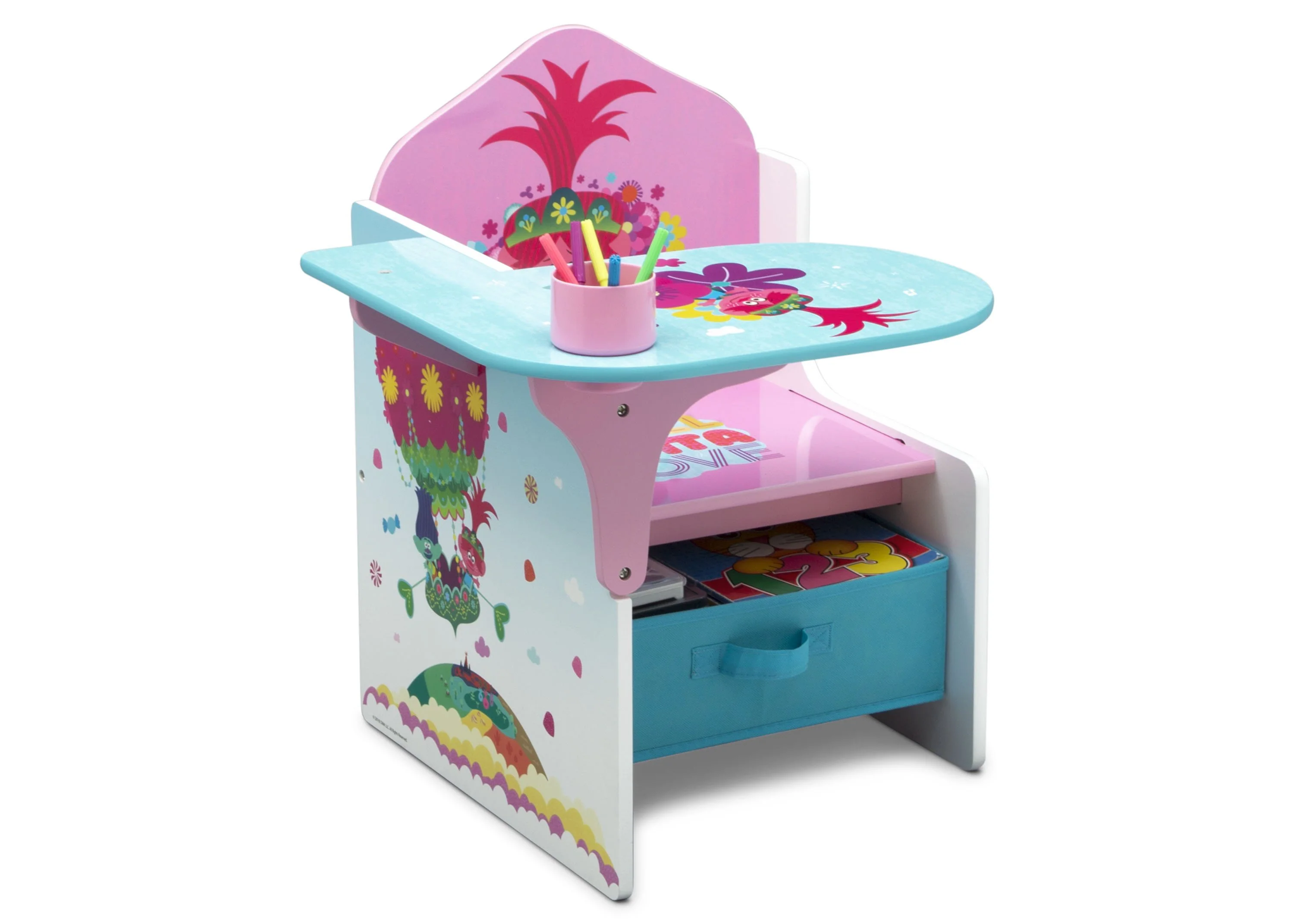 Trolls World Tour Chair Desk with Storage Bin - Image 3