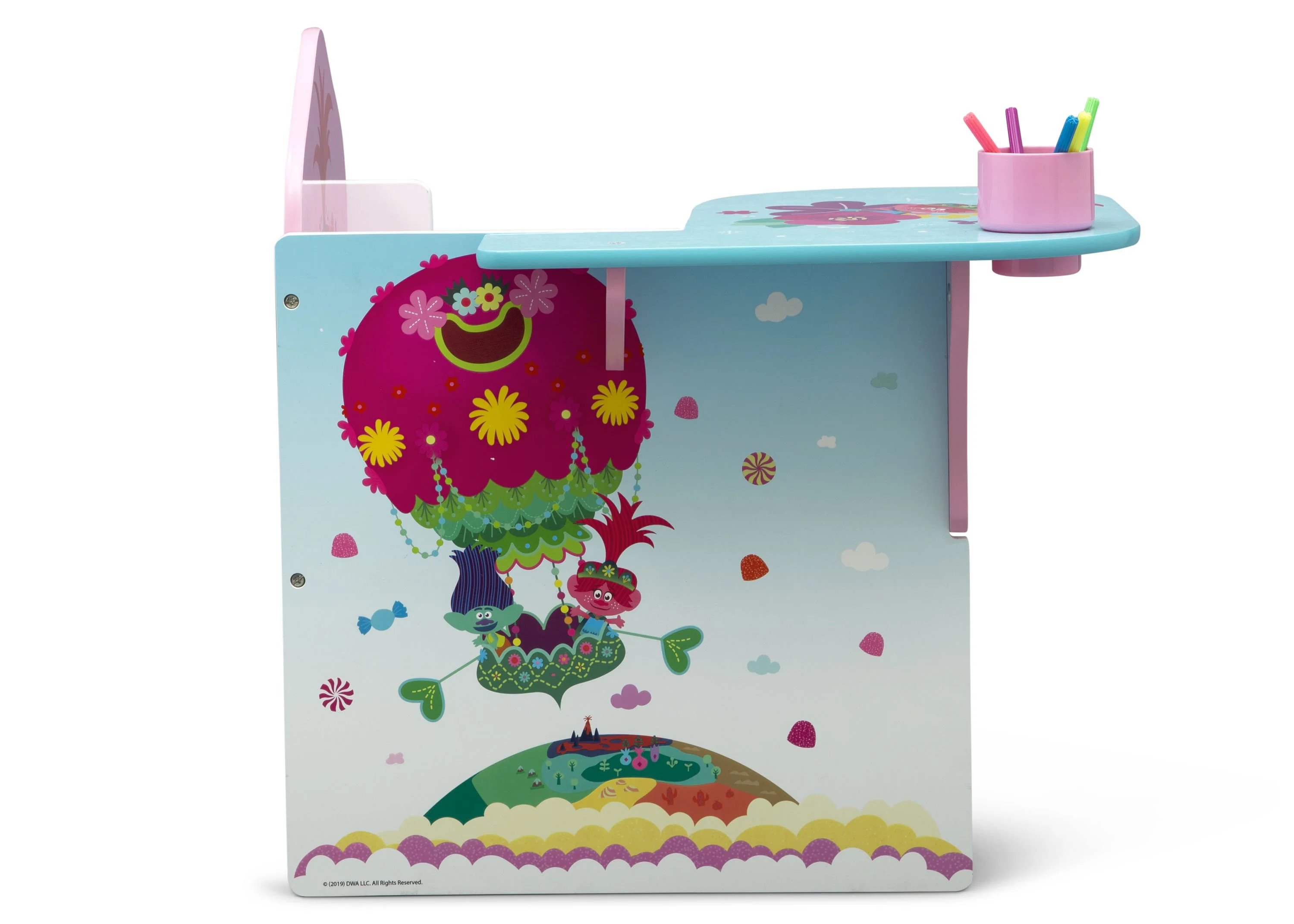 Trolls World Tour Chair Desk with Storage Bin - Image 4