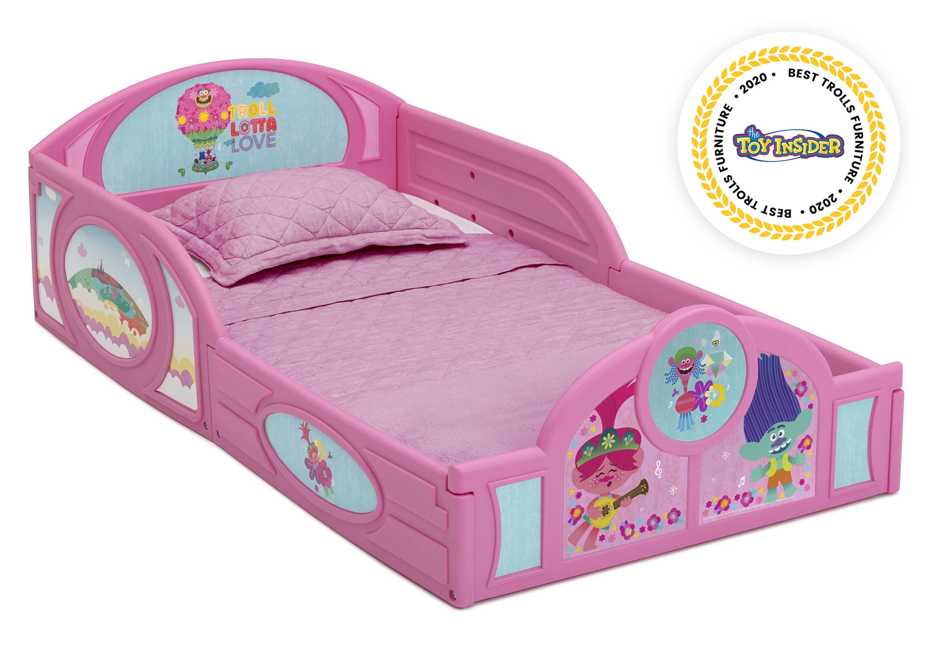 Trolls World Tour Plastic Sleep and Play Toddler Bed - Image 3