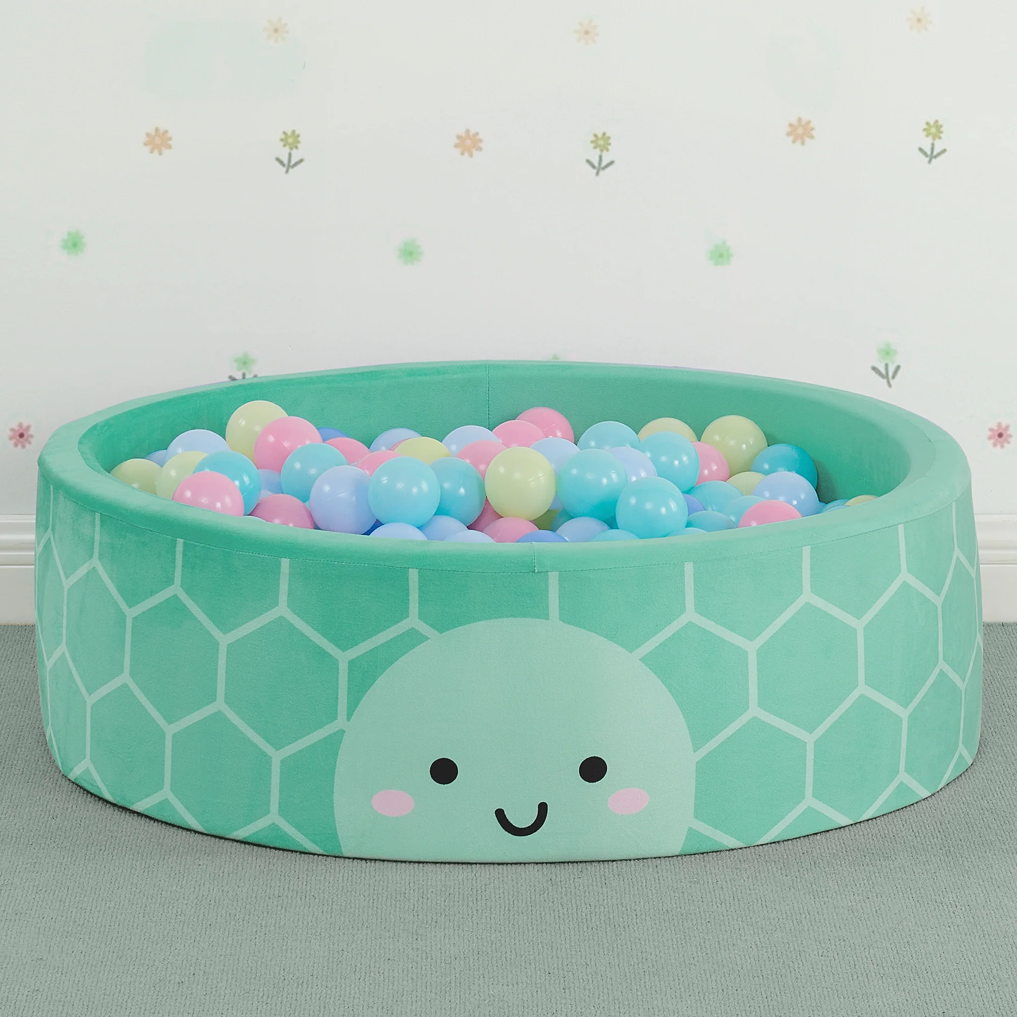 Turtle Soft Ball Pit with 50 Play Balls - Image 8