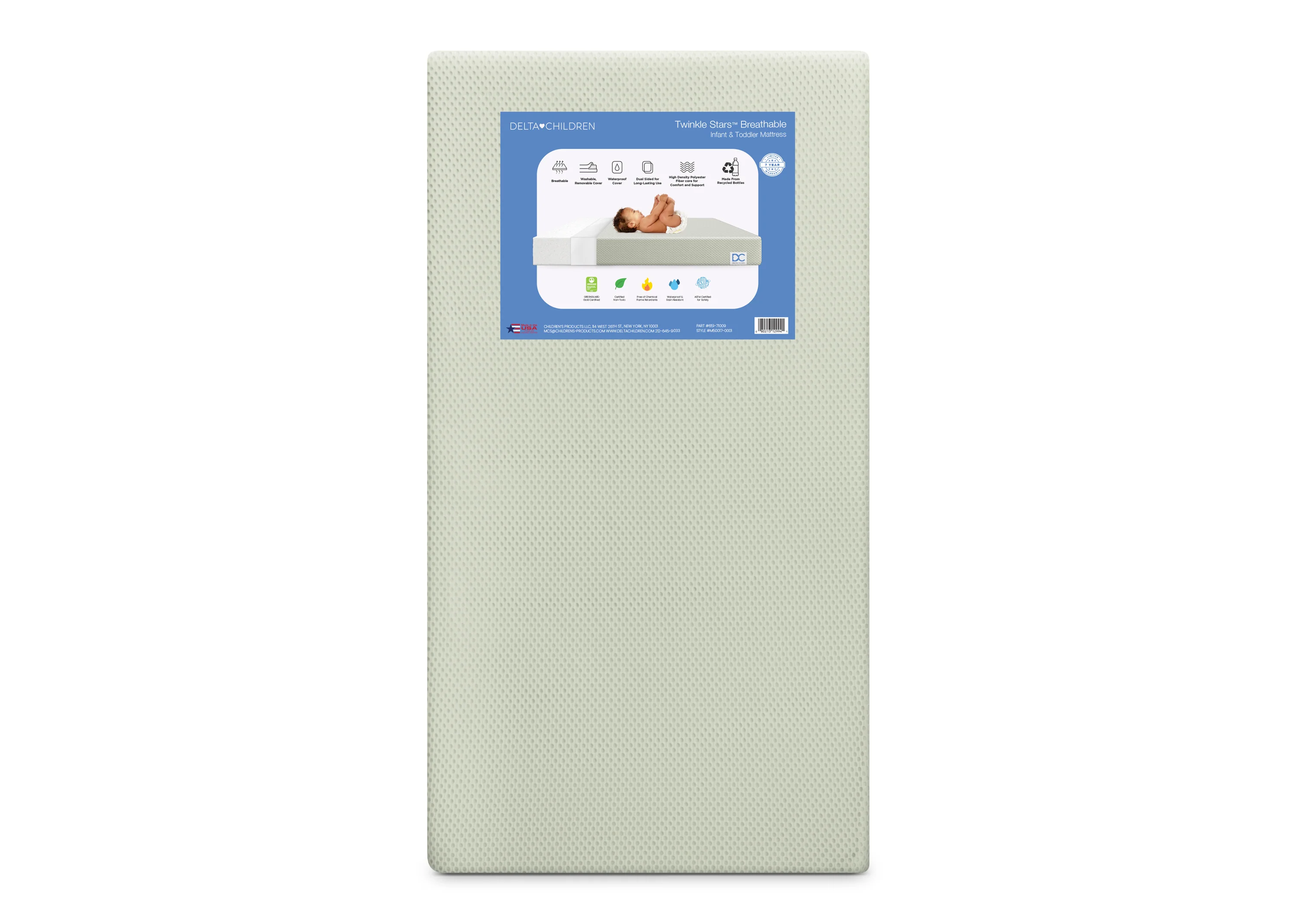 Twinkle Stars Breathable Baby Bed Crib Mattress and Toddler Mattress - Image 7