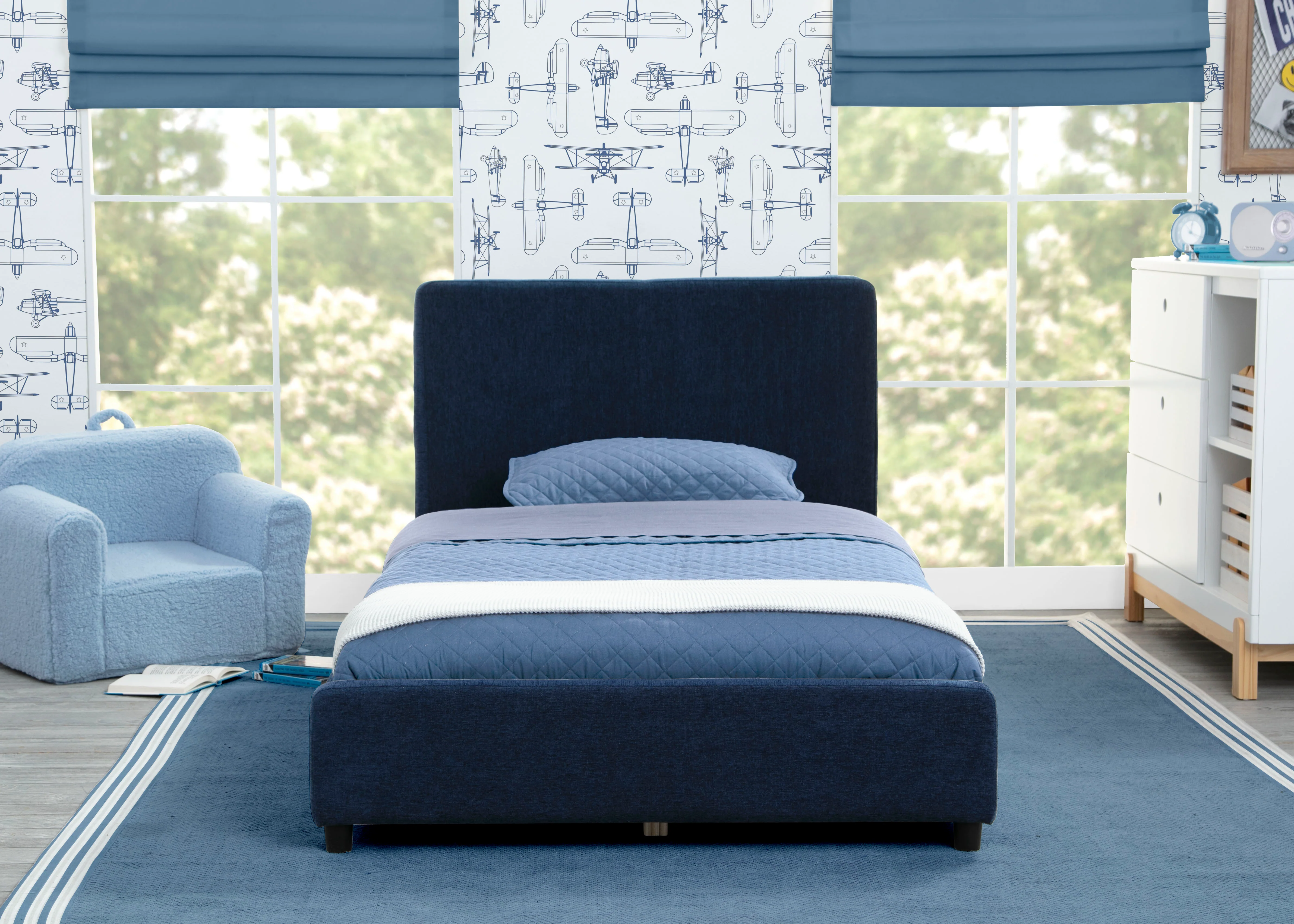 Upholstered Twin Bed with Headboard - Image 17