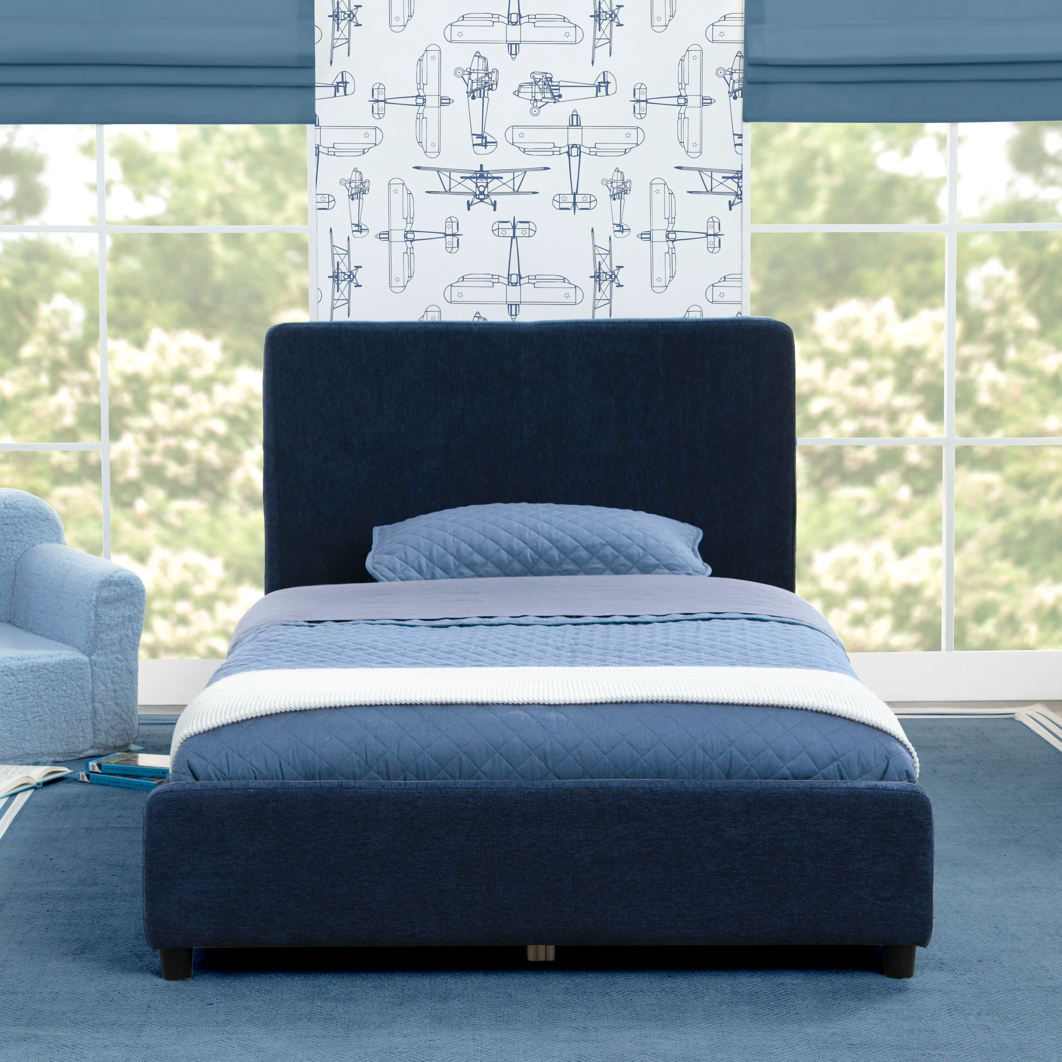 Upholstered Twin Bed with Headboard - Image 23
