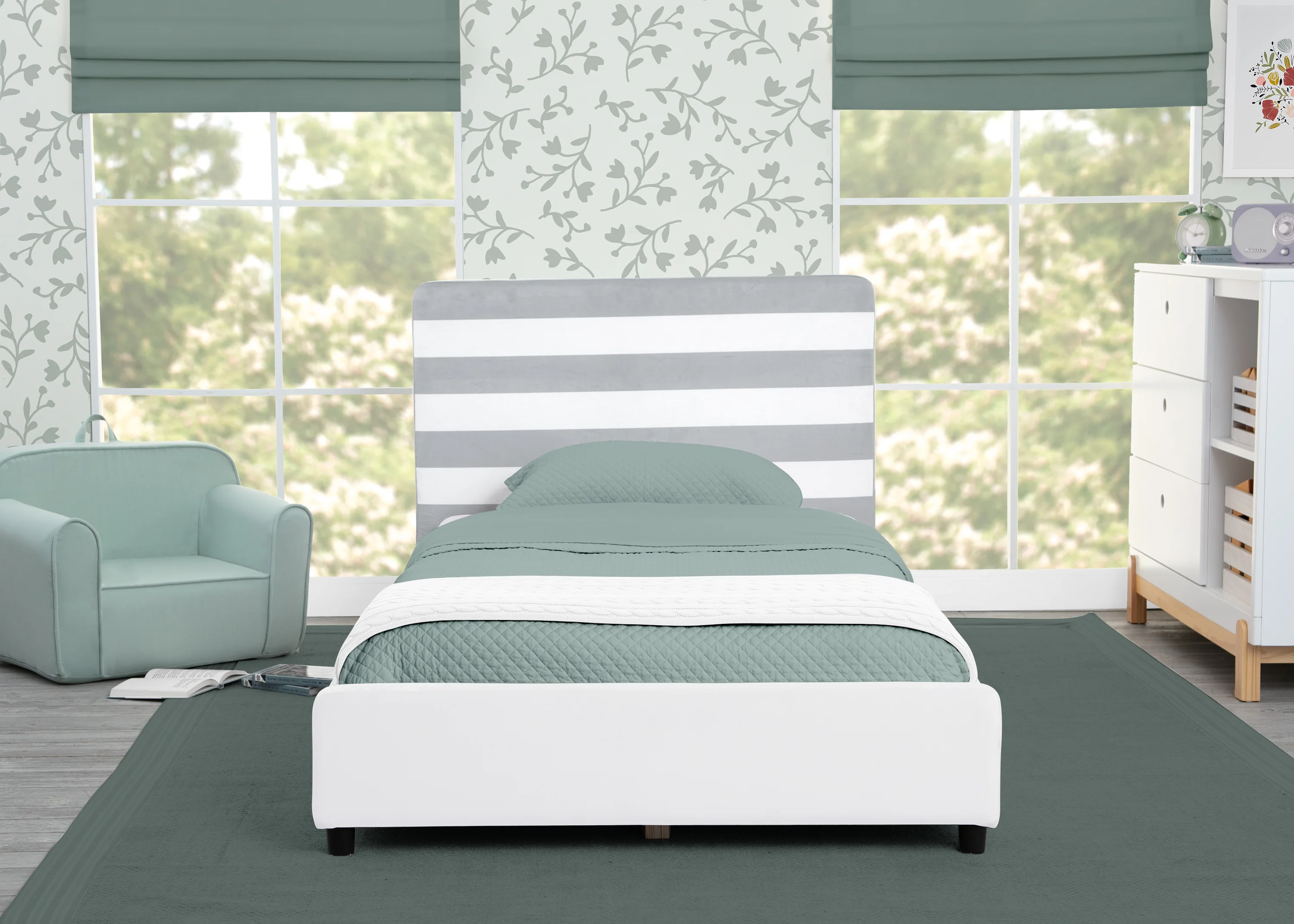 Upholstered Twin Bed with Headboard - Image 25