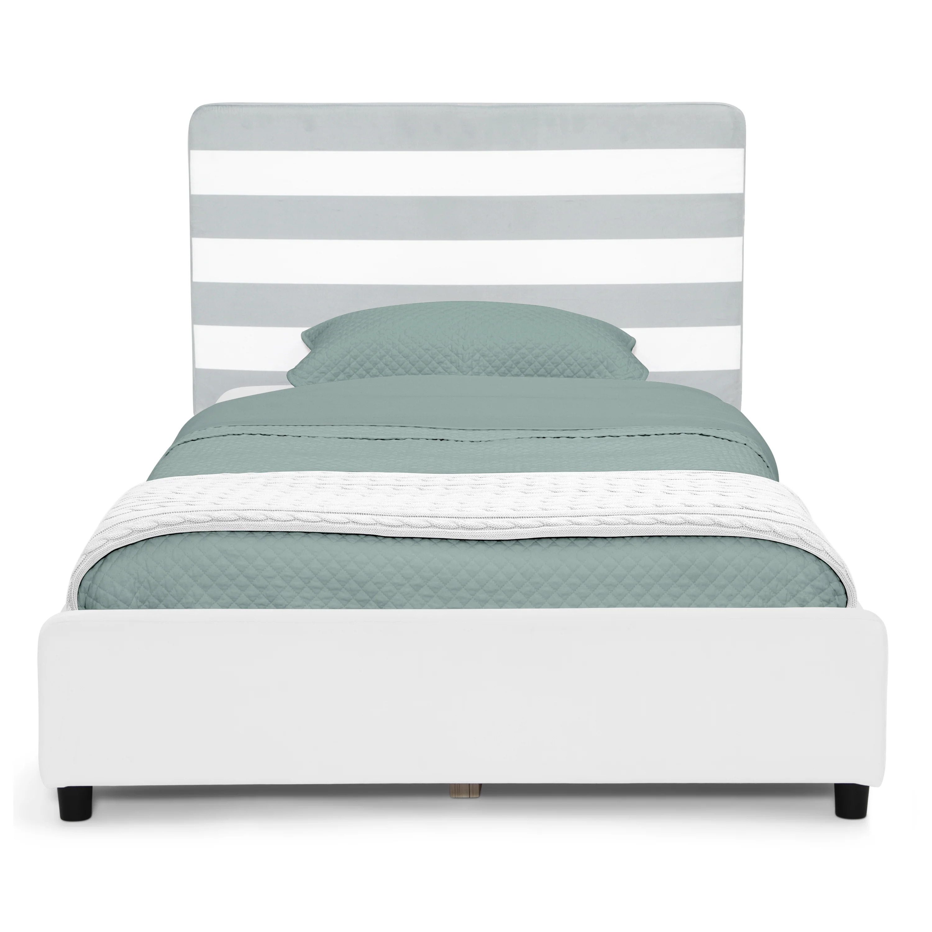 Upholstered Twin Bed with Headboard - Image 30